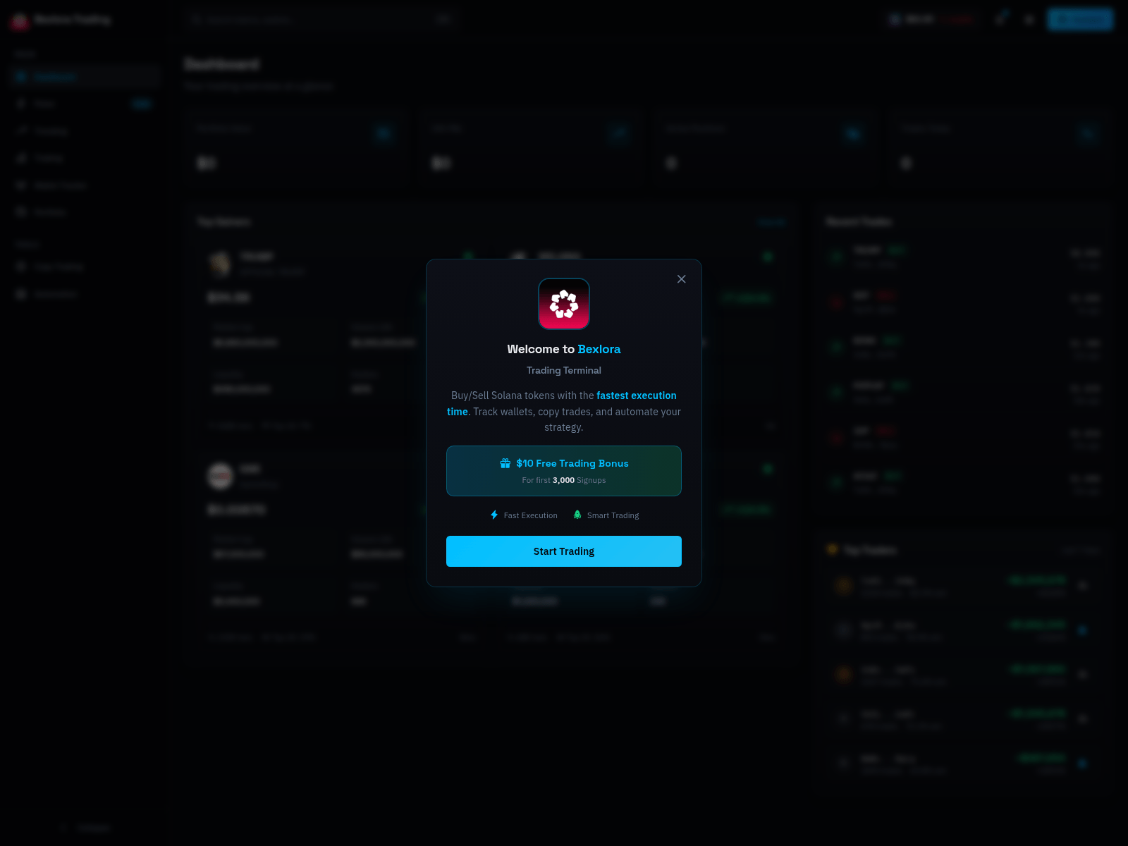 Screenshot of bexlora.trade