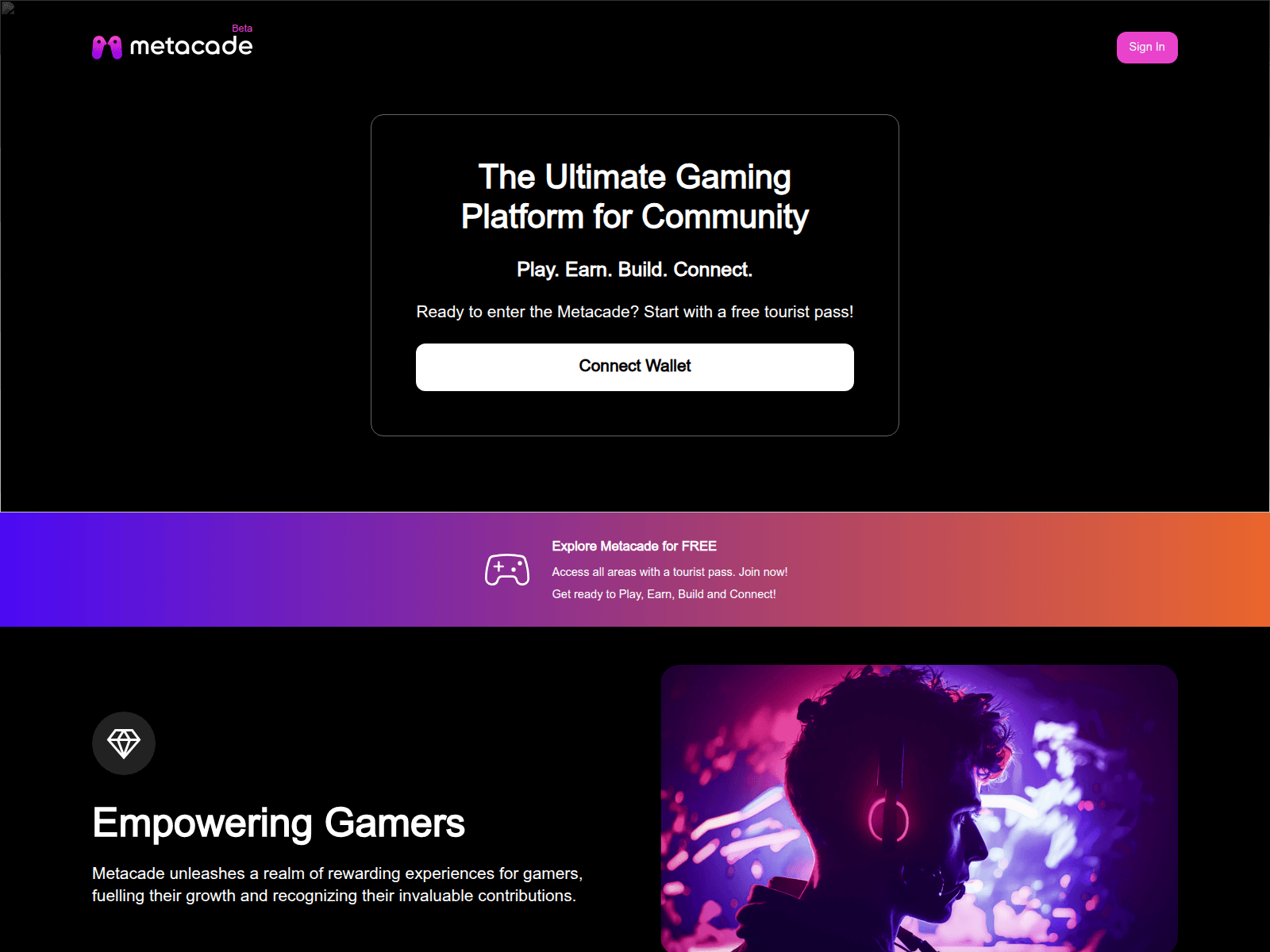 Forensic screenshot of metacade-web.pages.dev