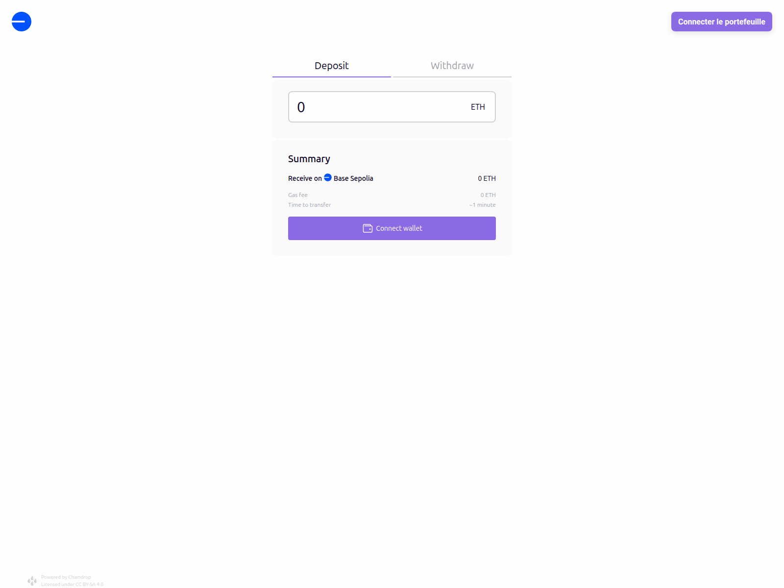 Screenshot of base-sepolia-bridge.pages.dev