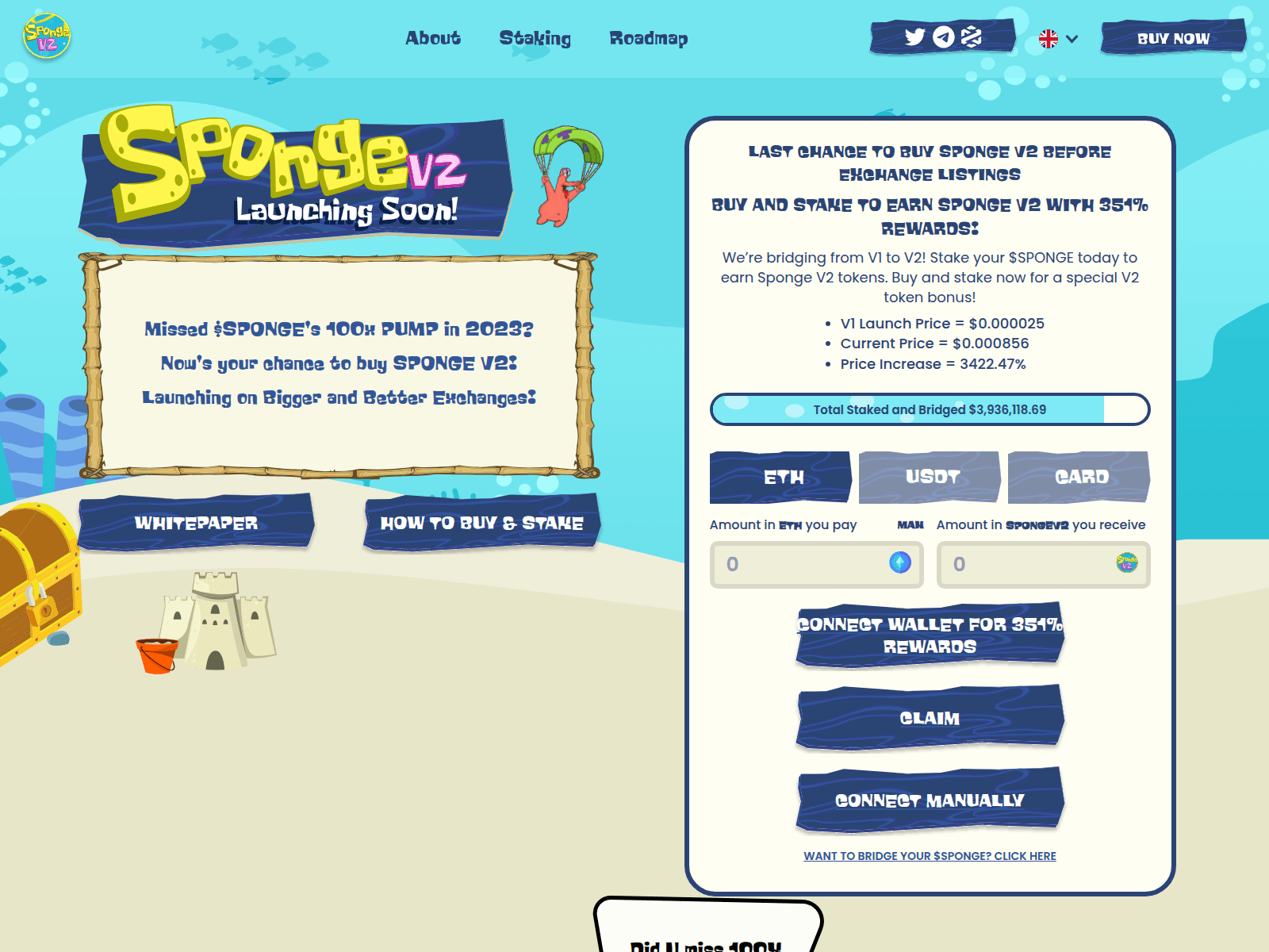 Screenshot of sponge-token-en.pages.dev
