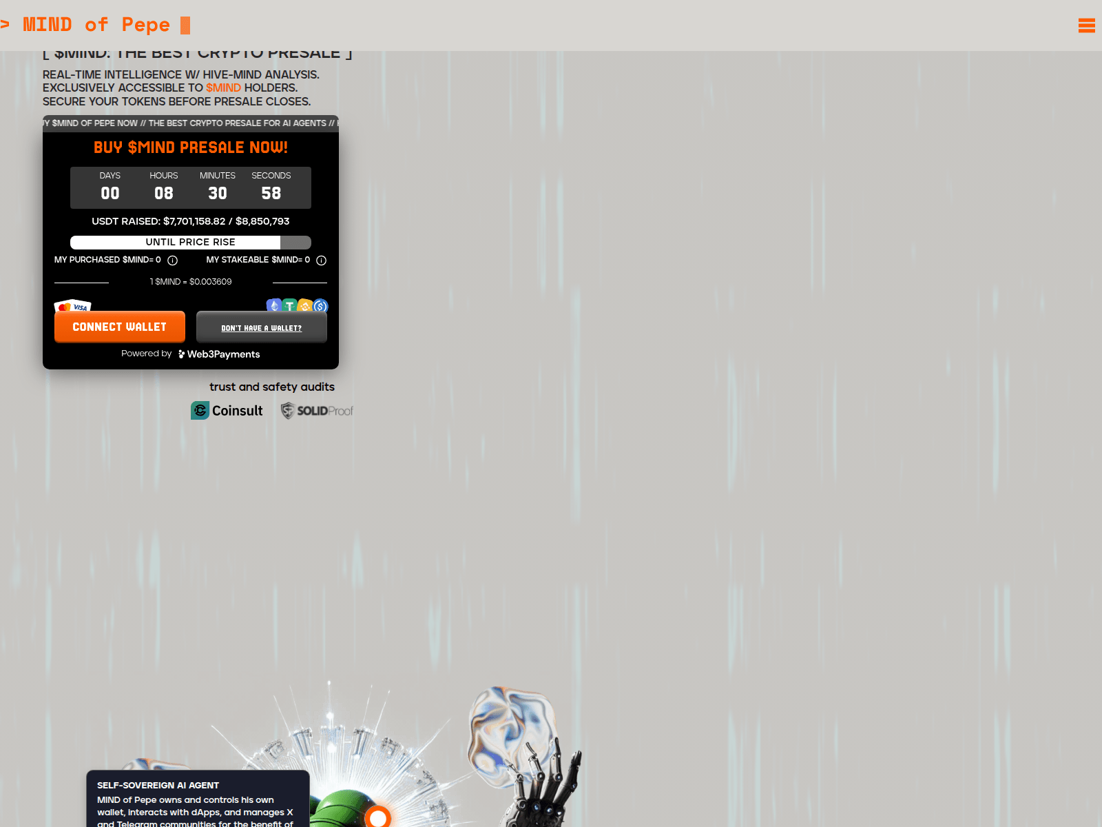 Screenshot of mindofpepes.pages.dev
