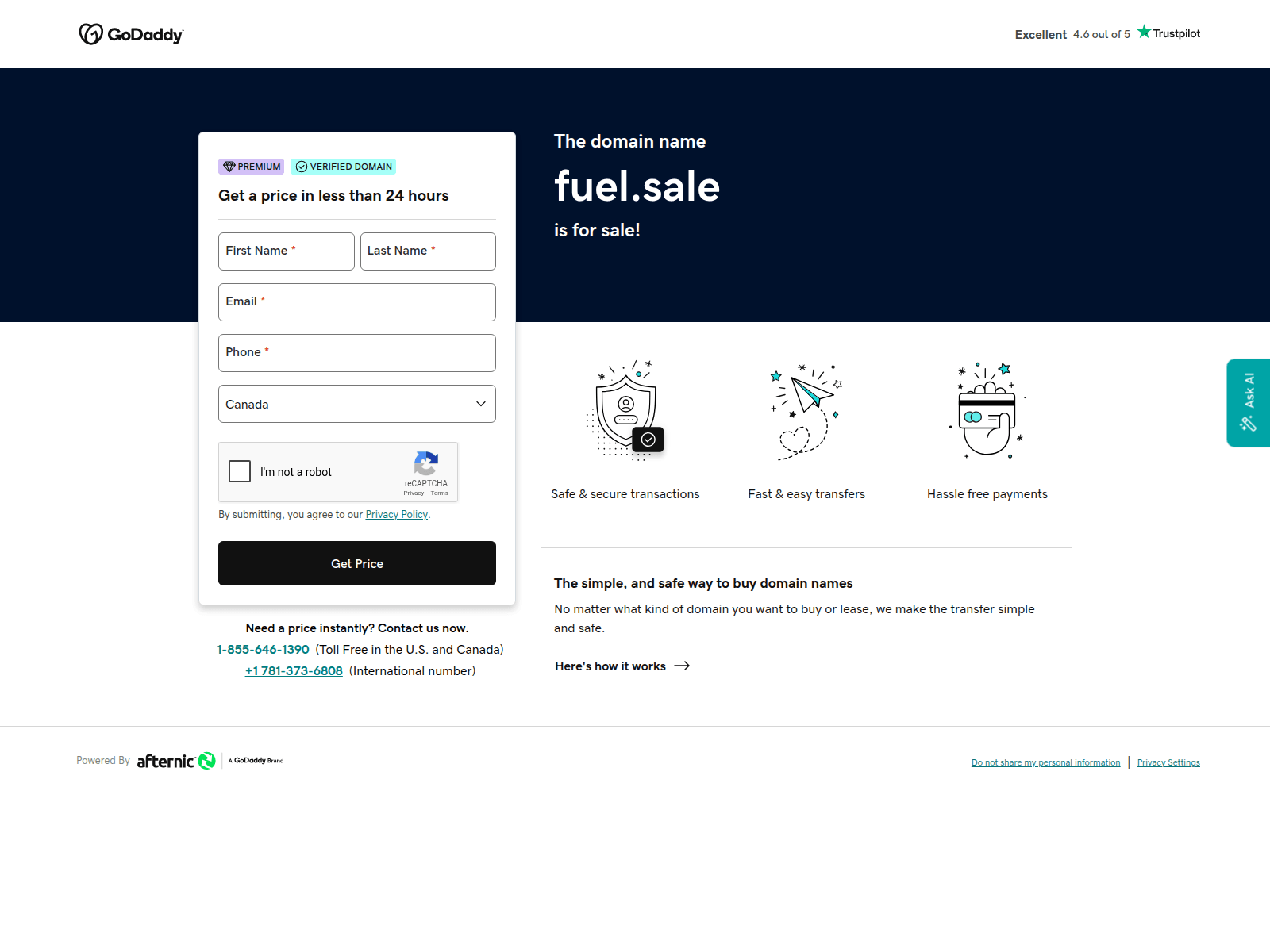 Forensic screenshot of fuel.sale