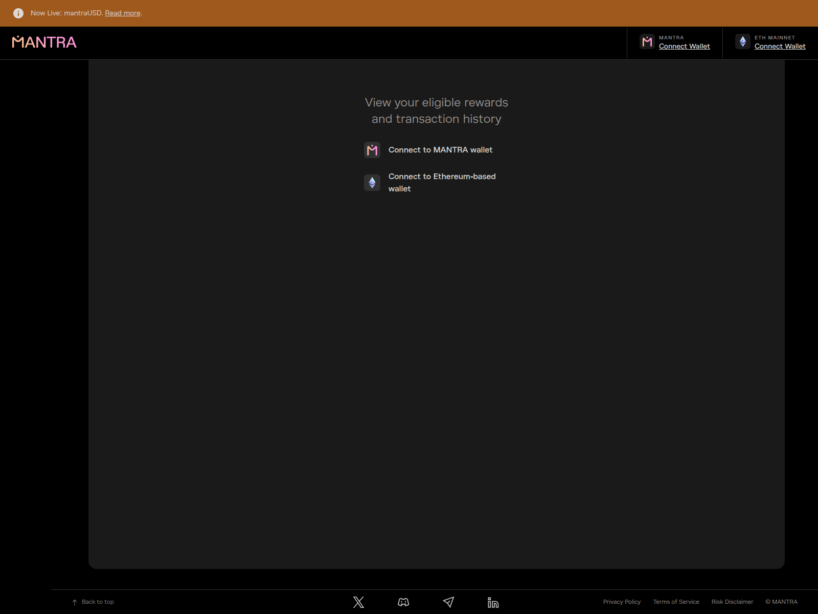 Forensic screenshot of mantra-zones.xyz