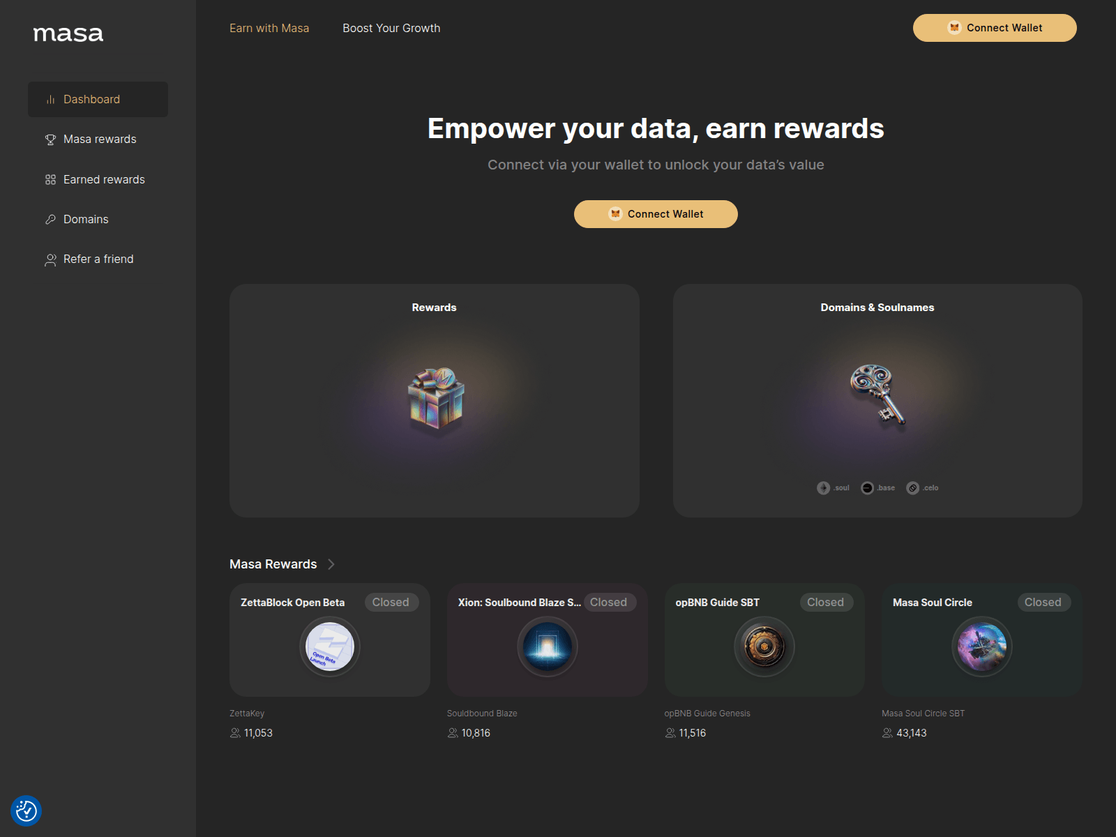 Forensic screenshot of earn-masafinance.pages.dev
