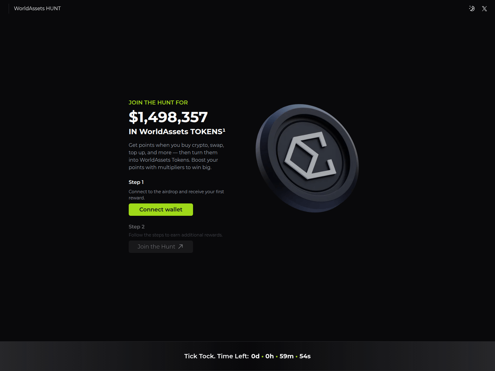 Forensic screenshot of claim-worldassets.vercel.app