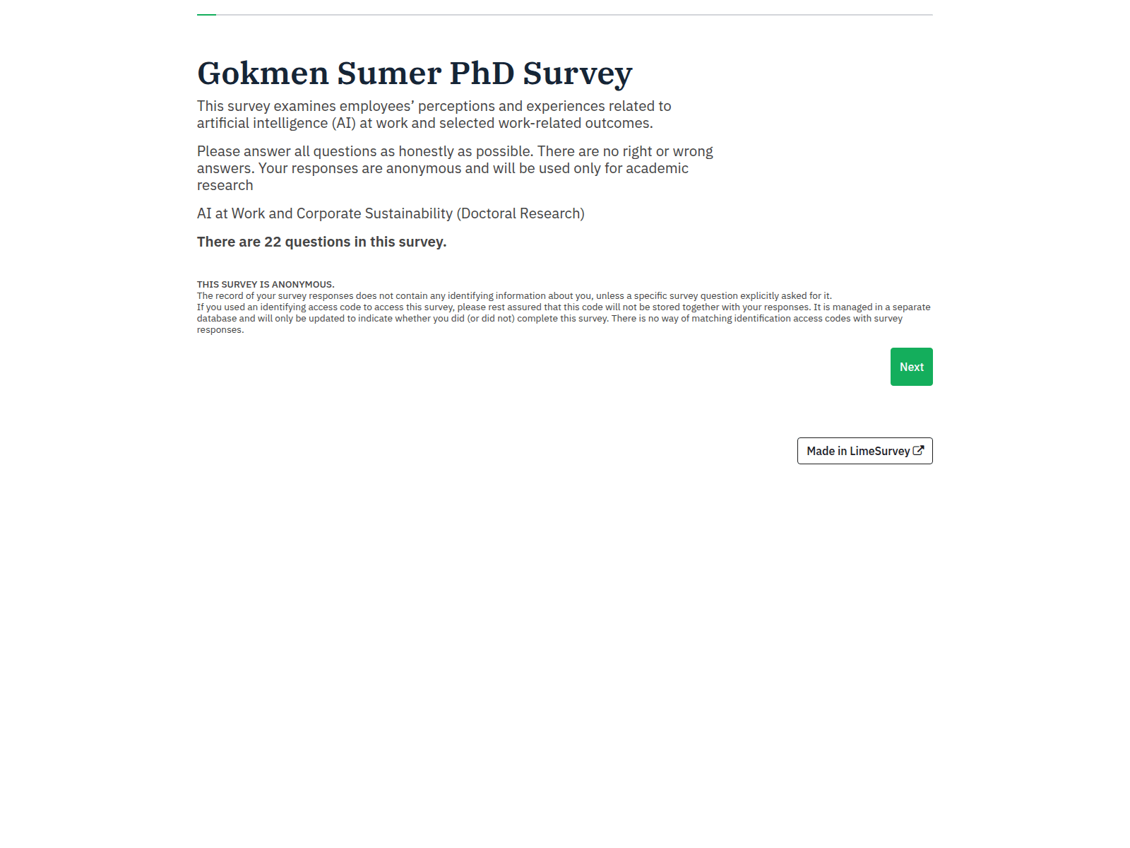 Screenshot of sumergok.limesurvey.net