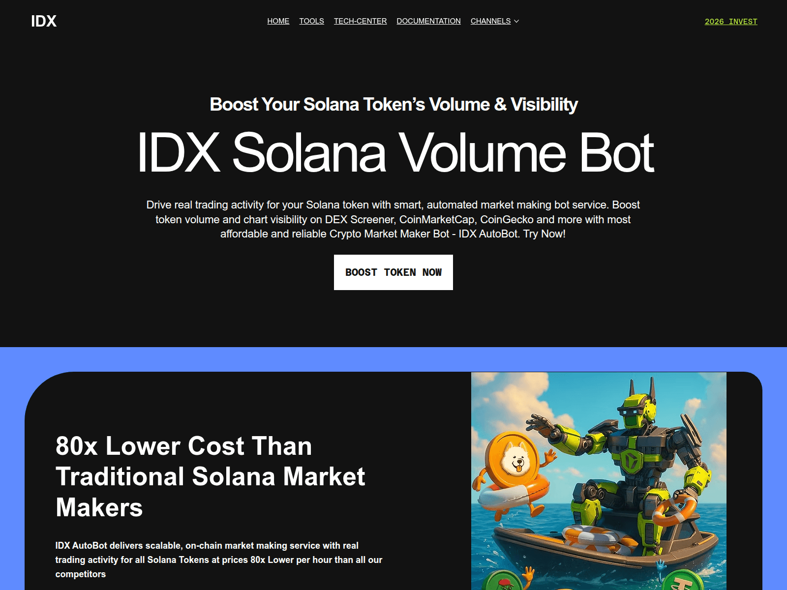 Screenshot of www.idxsolana.io