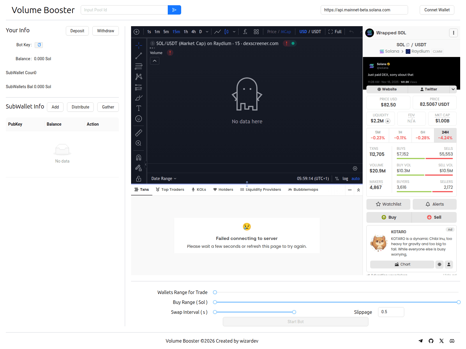 Forensic screenshot of volume-booster.vercel.app