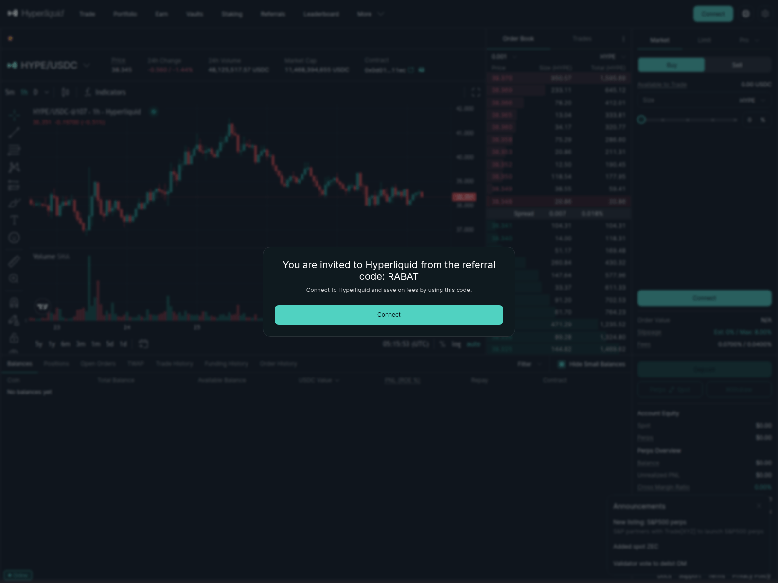 Forensic screenshot of hyperliquid.dev