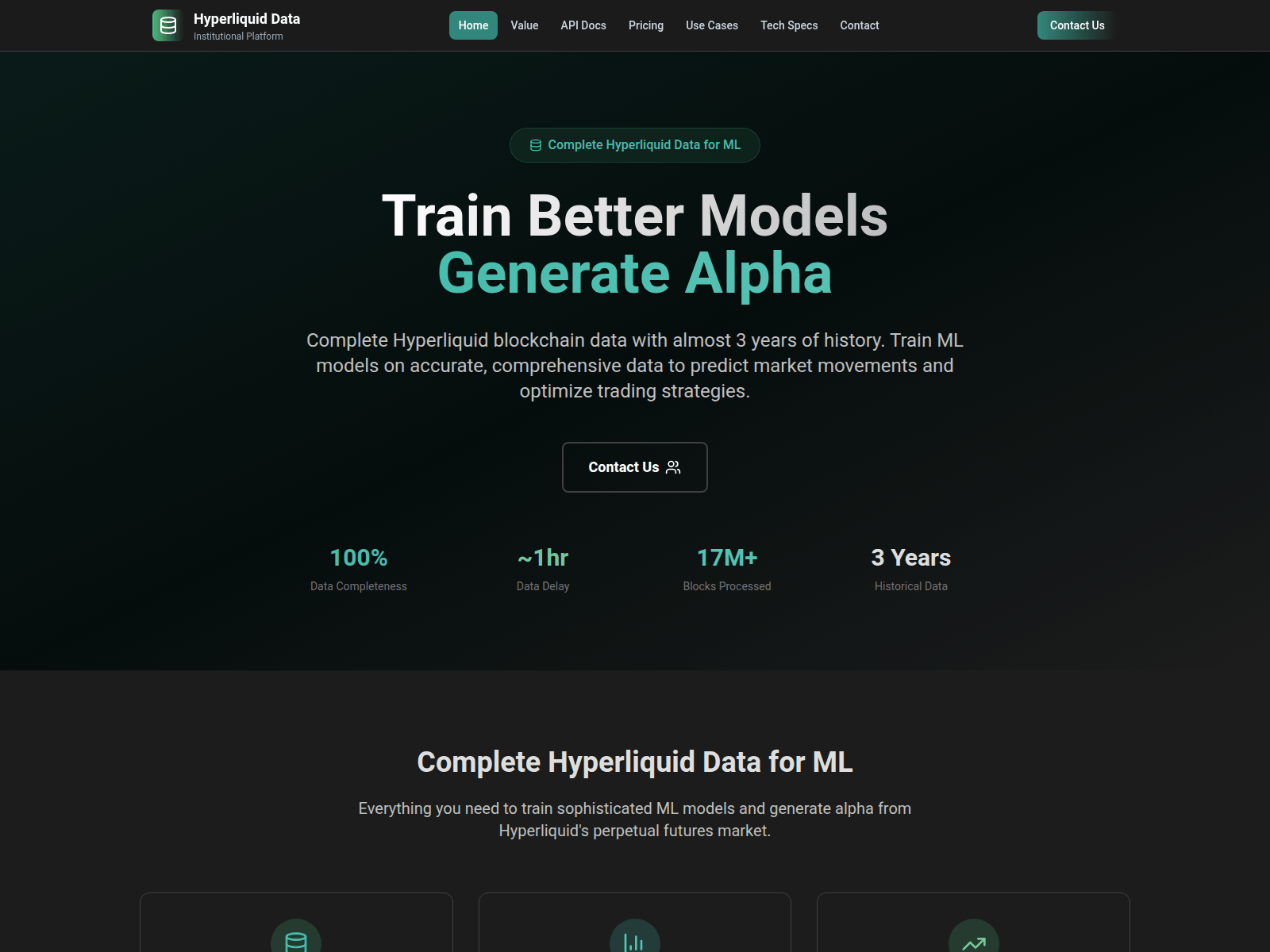 Screenshot of hyperliquid-data.com