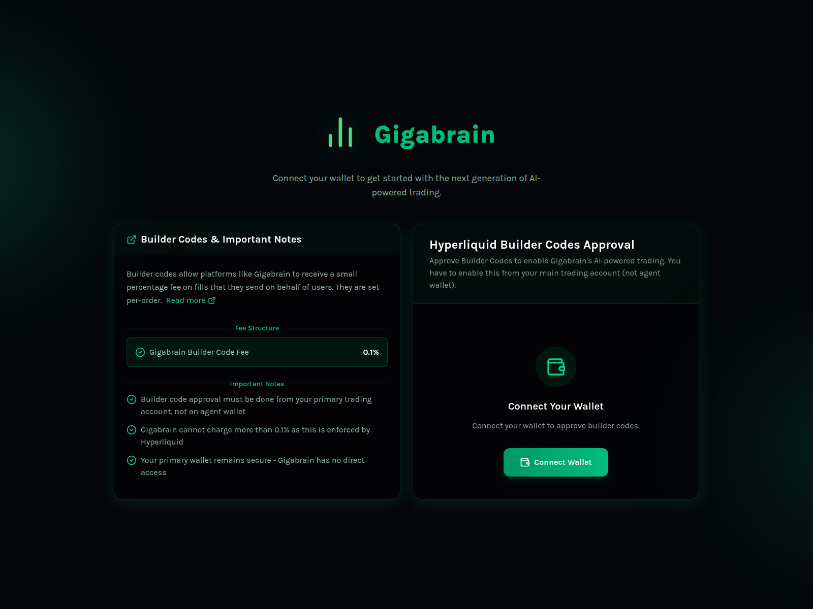 Screenshot of hyperliquid.gigabrain.gg