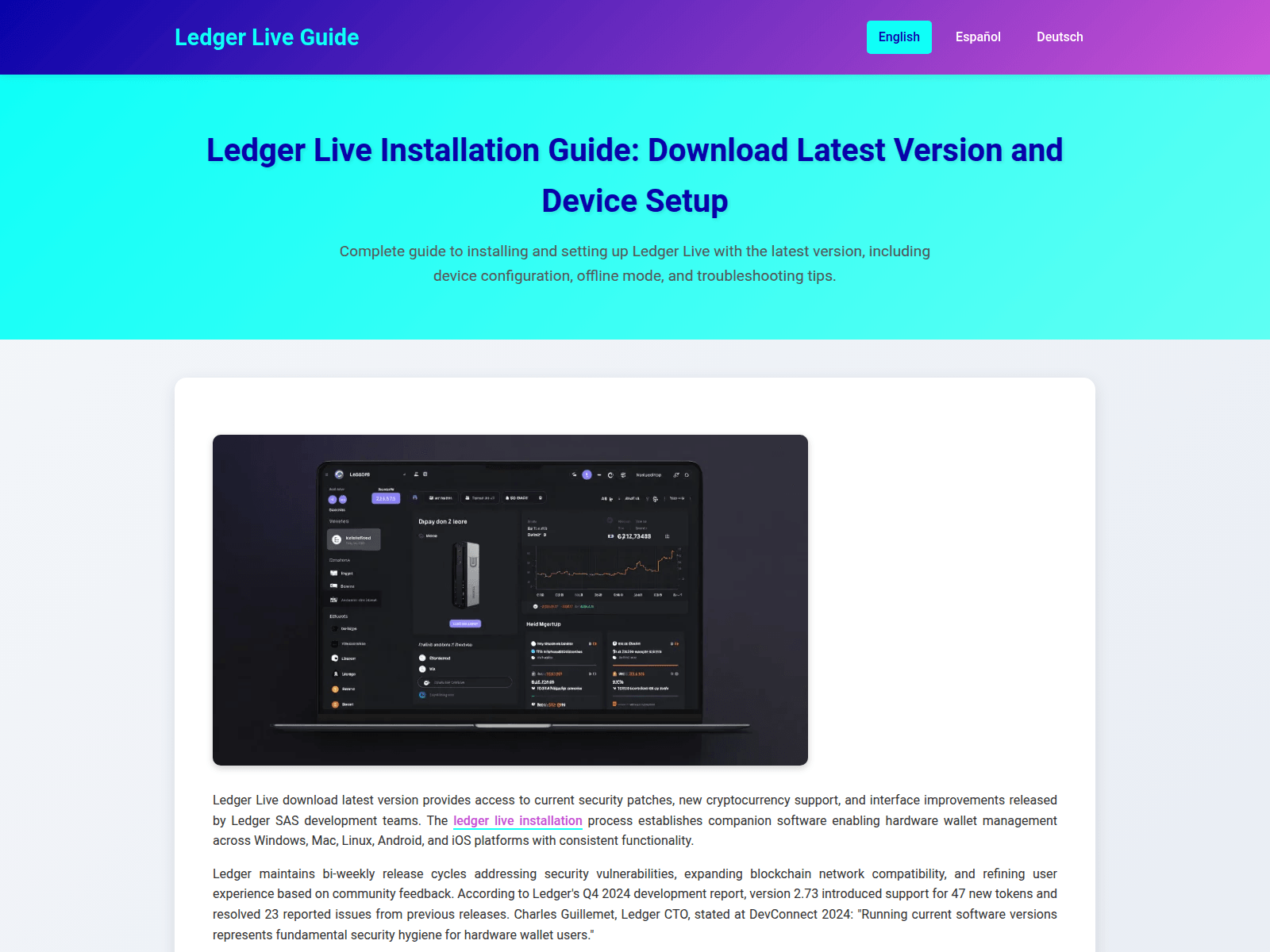 Screenshot of ledger-live-installation.com