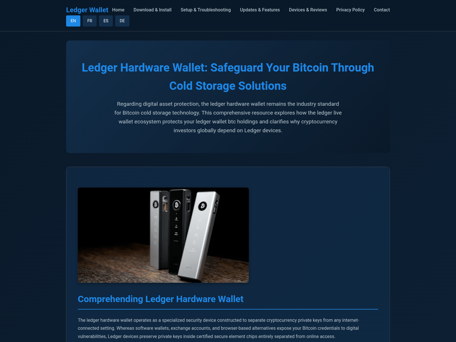 Screenshot of ledger-wallet-protection.net