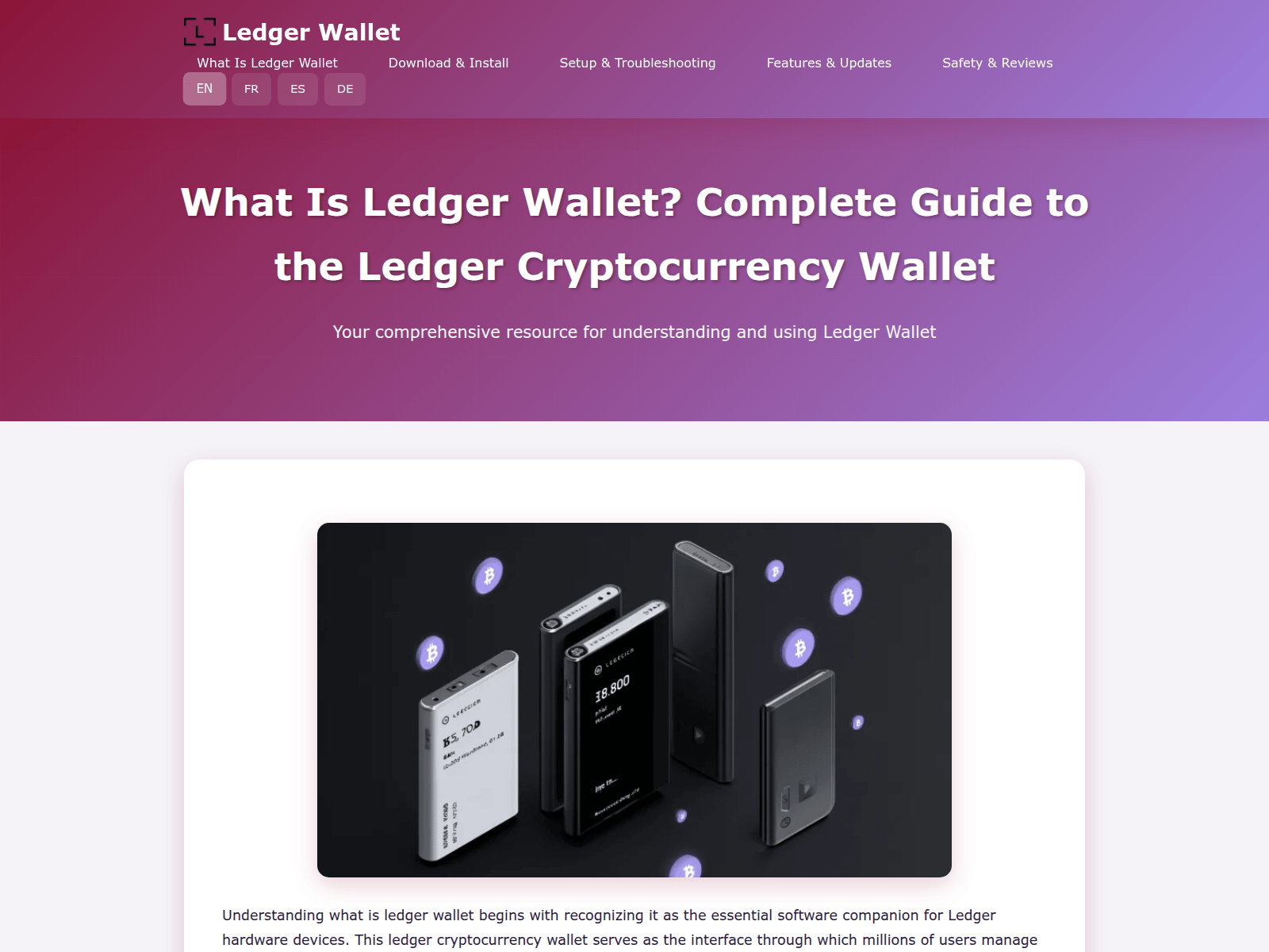 Screenshot of ledger-wallet-cryptocurrency.com