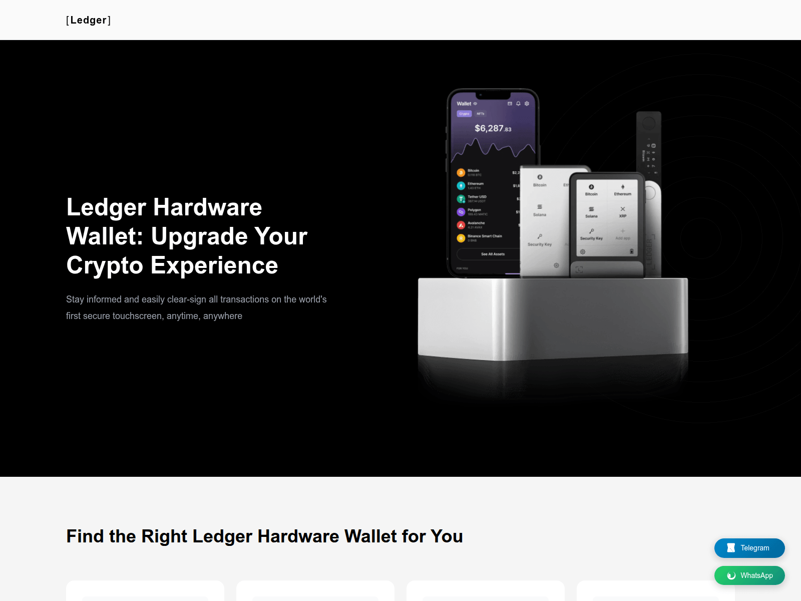 Screenshot of www.hk-ledger.com