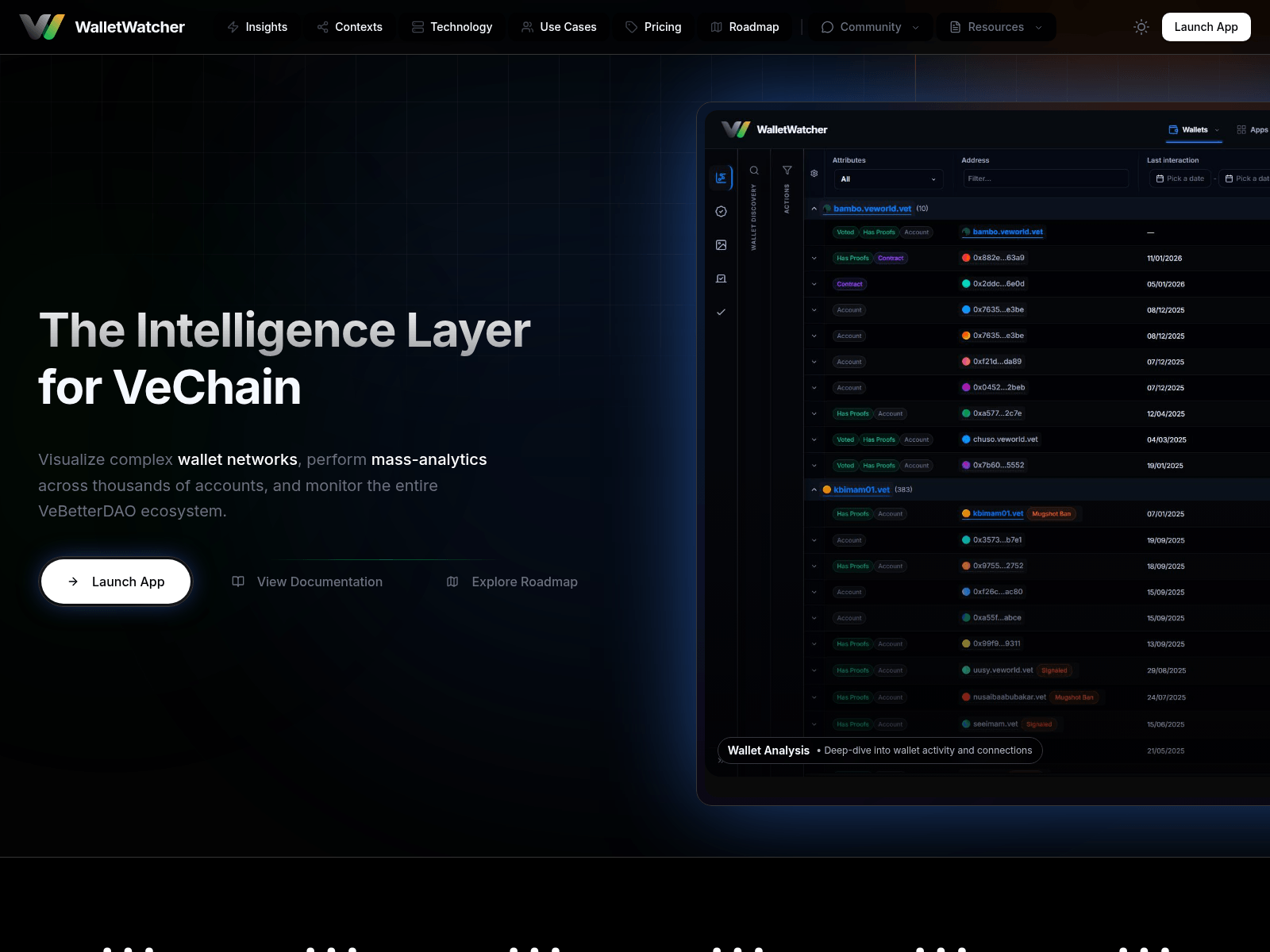 Screenshot of wallet-watcher.pages.dev