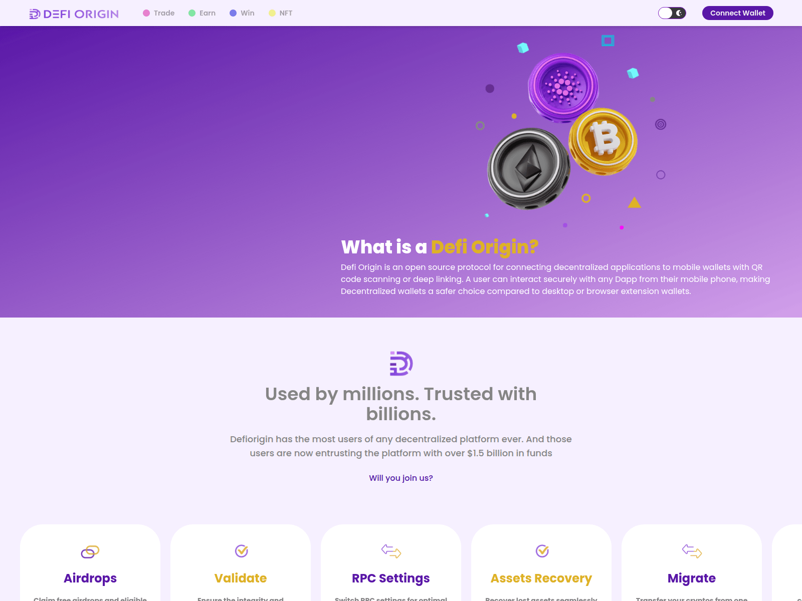 Screenshot of solanatokendrop.pages.dev