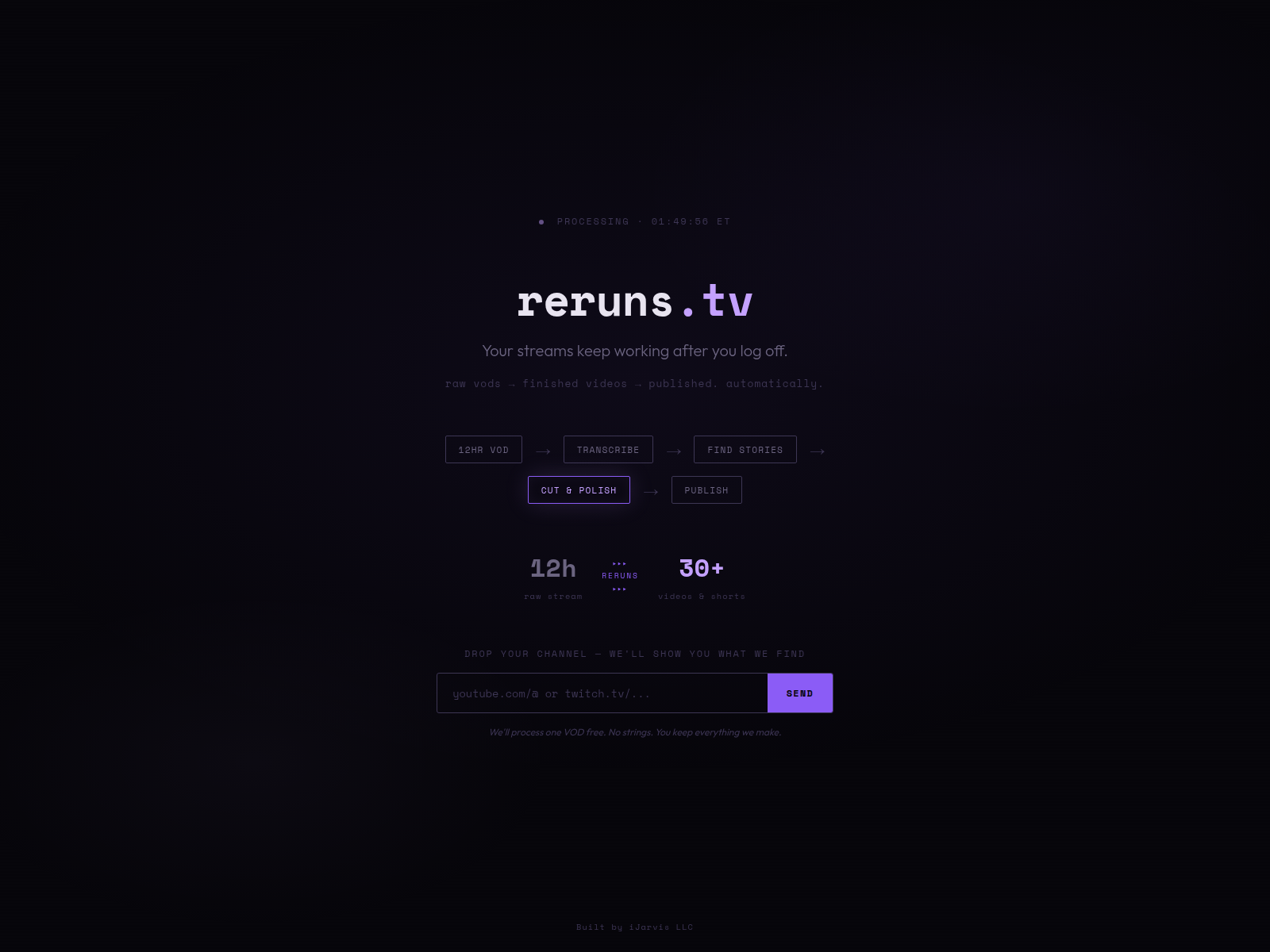 Screenshot of reruns-tv2.pages.dev