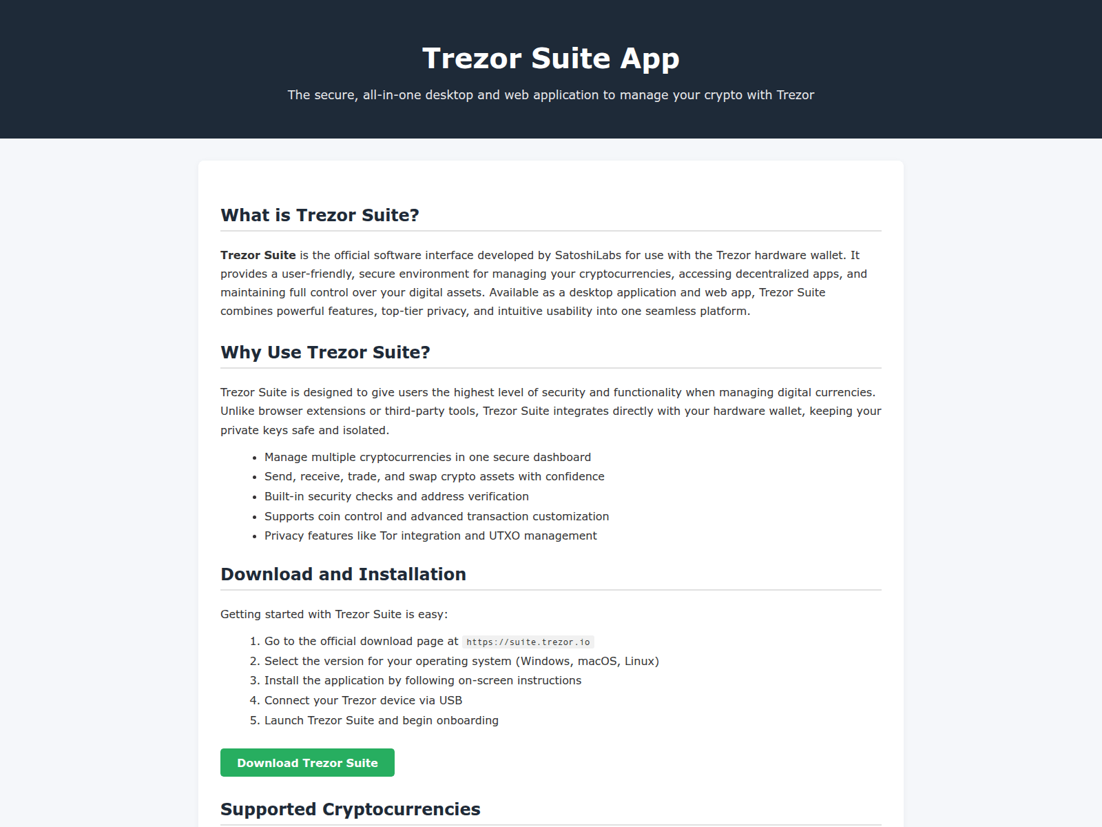 Screenshot of trezsoursuite--desktop.pages.dev