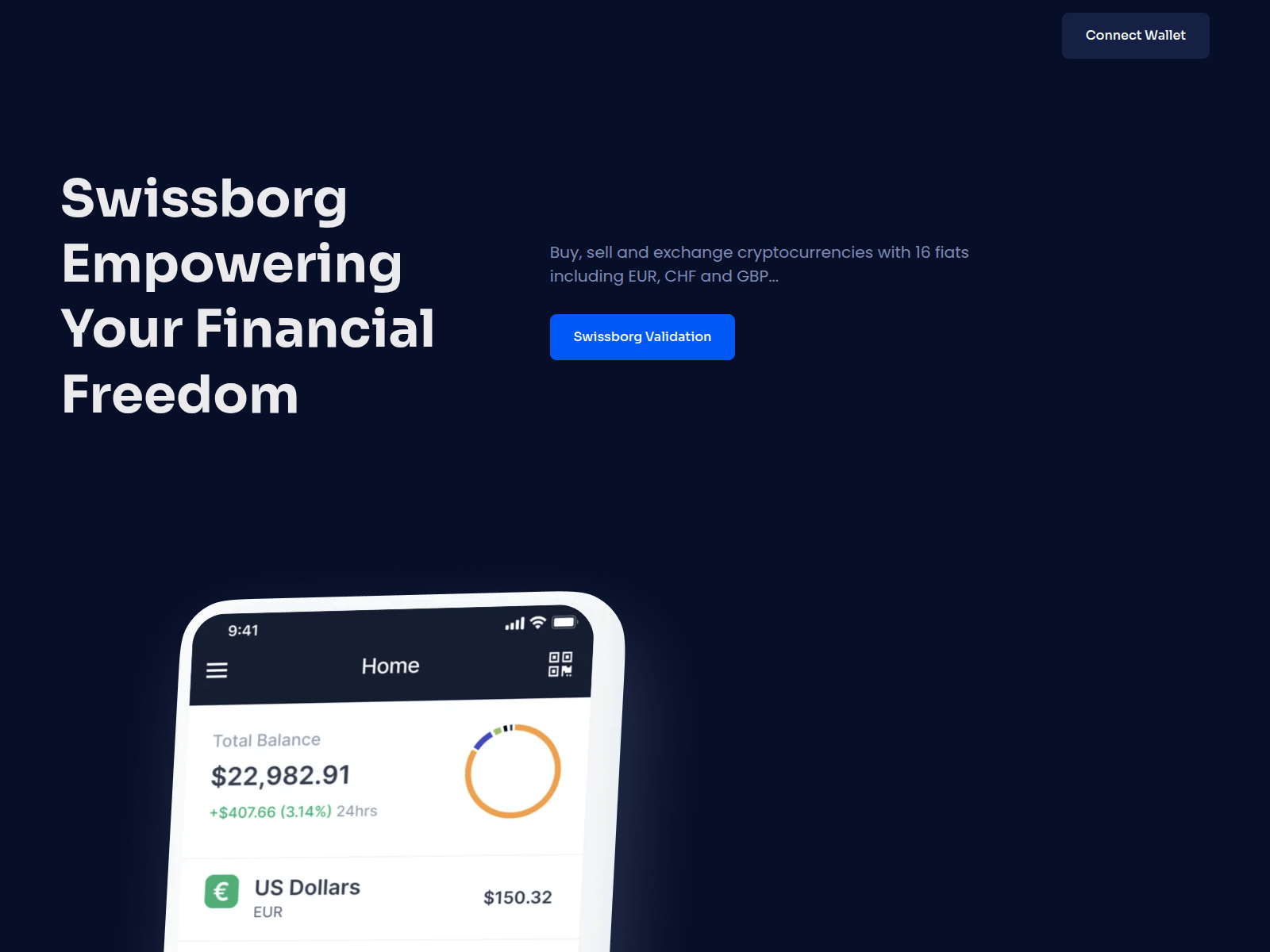 Screenshot of swissborg-vault.pages.dev