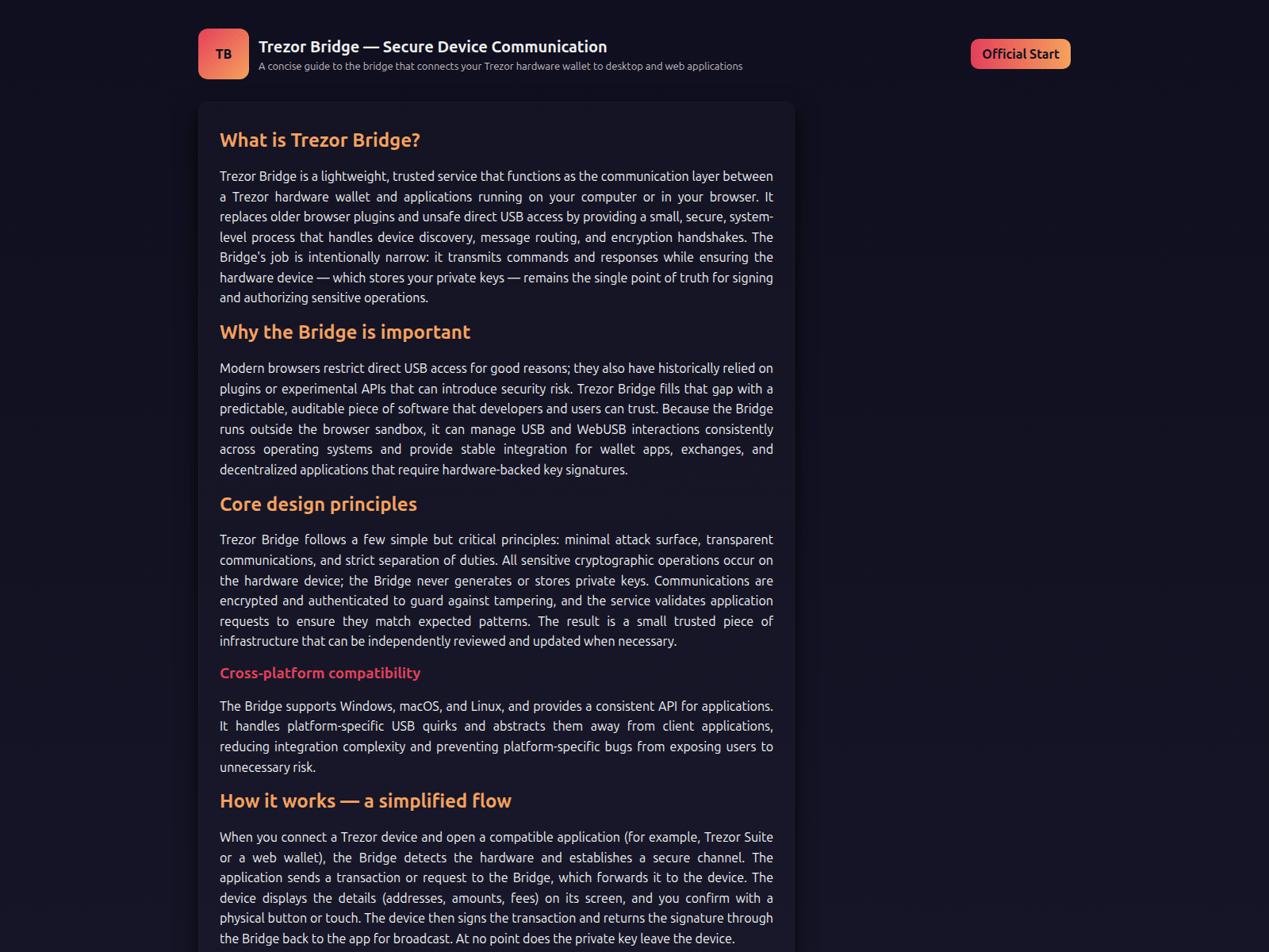 Screenshot of faq-bridge-trazr.pages.dev