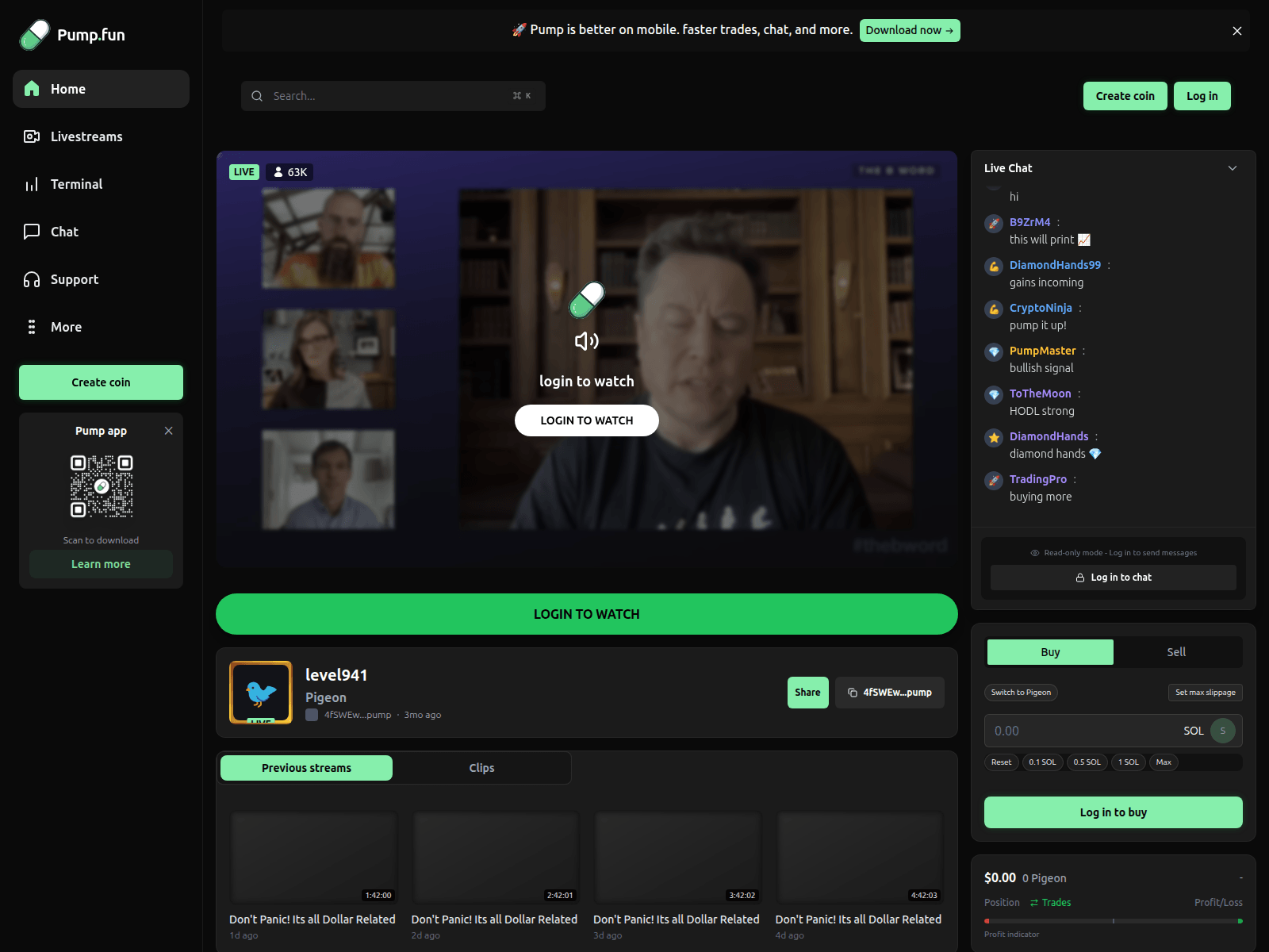 Screenshot of pump-elon.fun