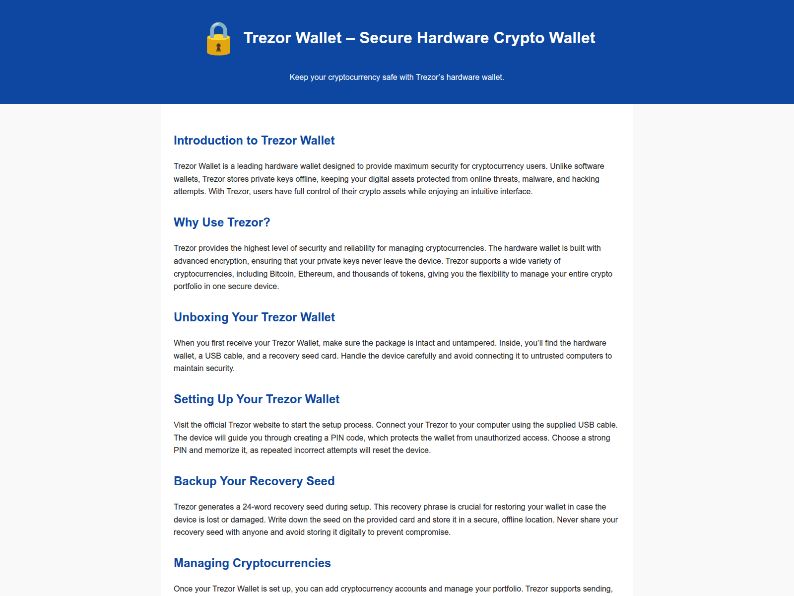 Screenshot of trezooor-walet-us.pages.dev