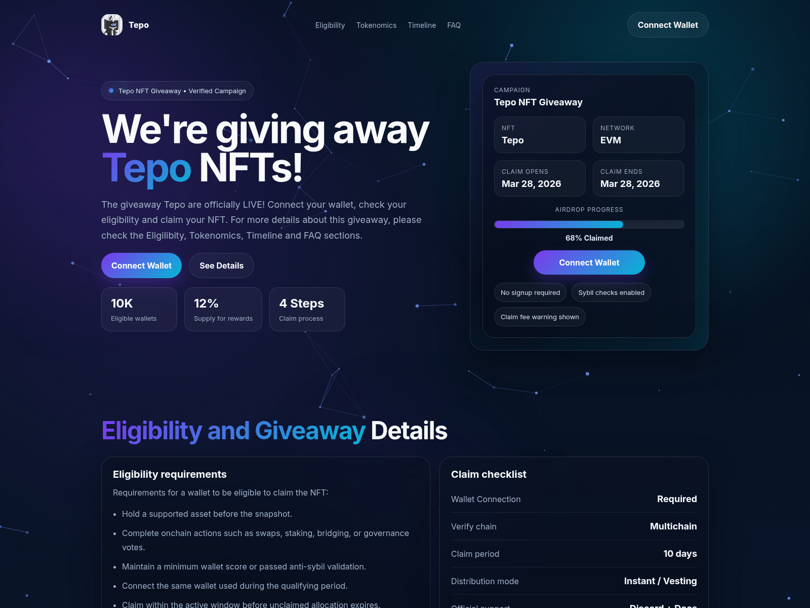 Screenshot of teponfts.live