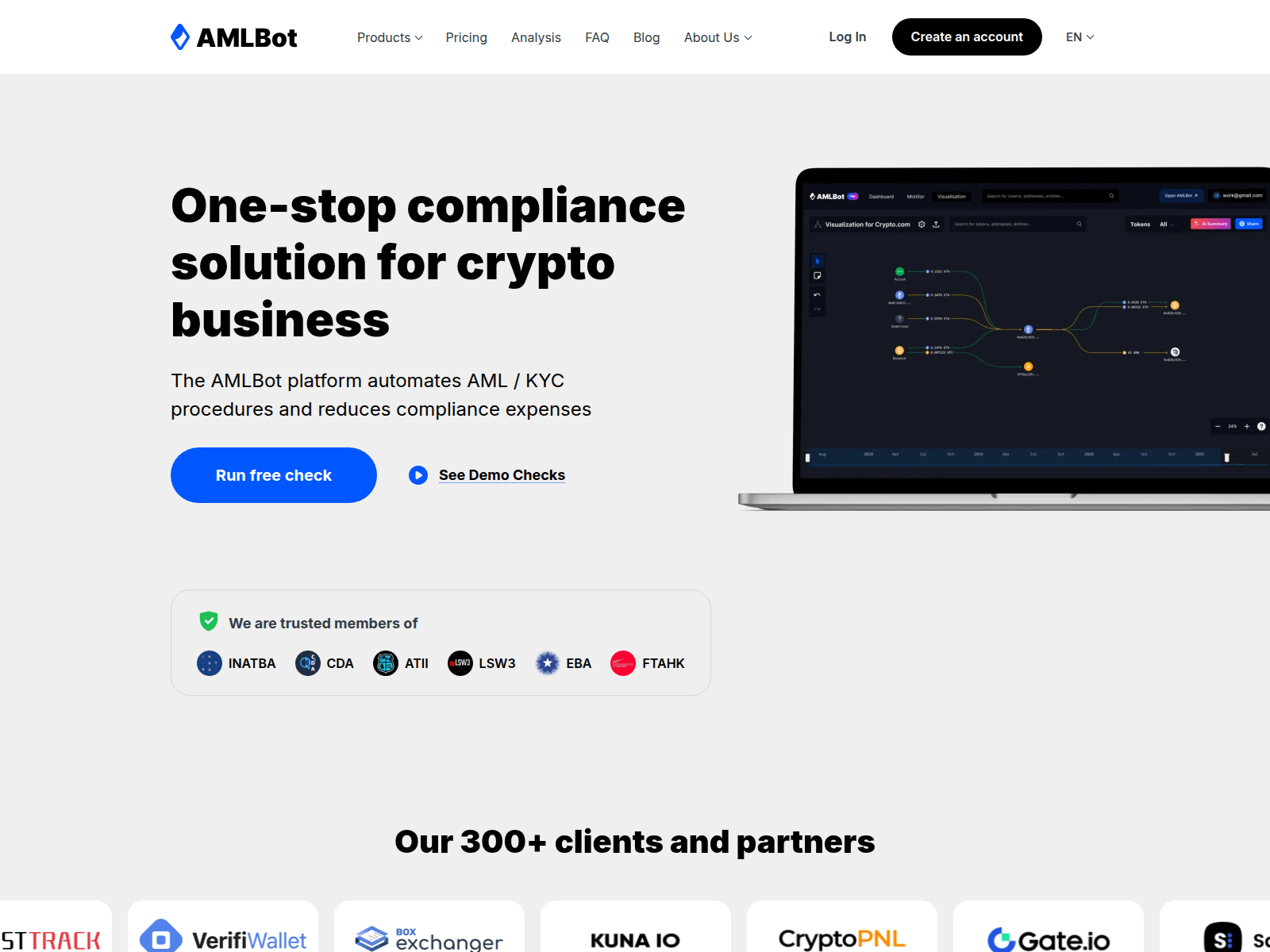 Screenshot of amlcrypto.cash