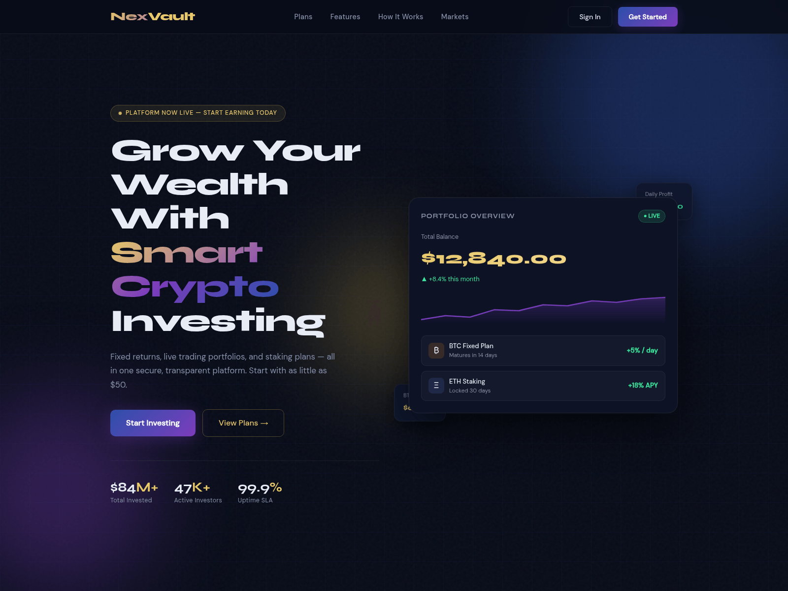 Forensic screenshot of nexvault.live