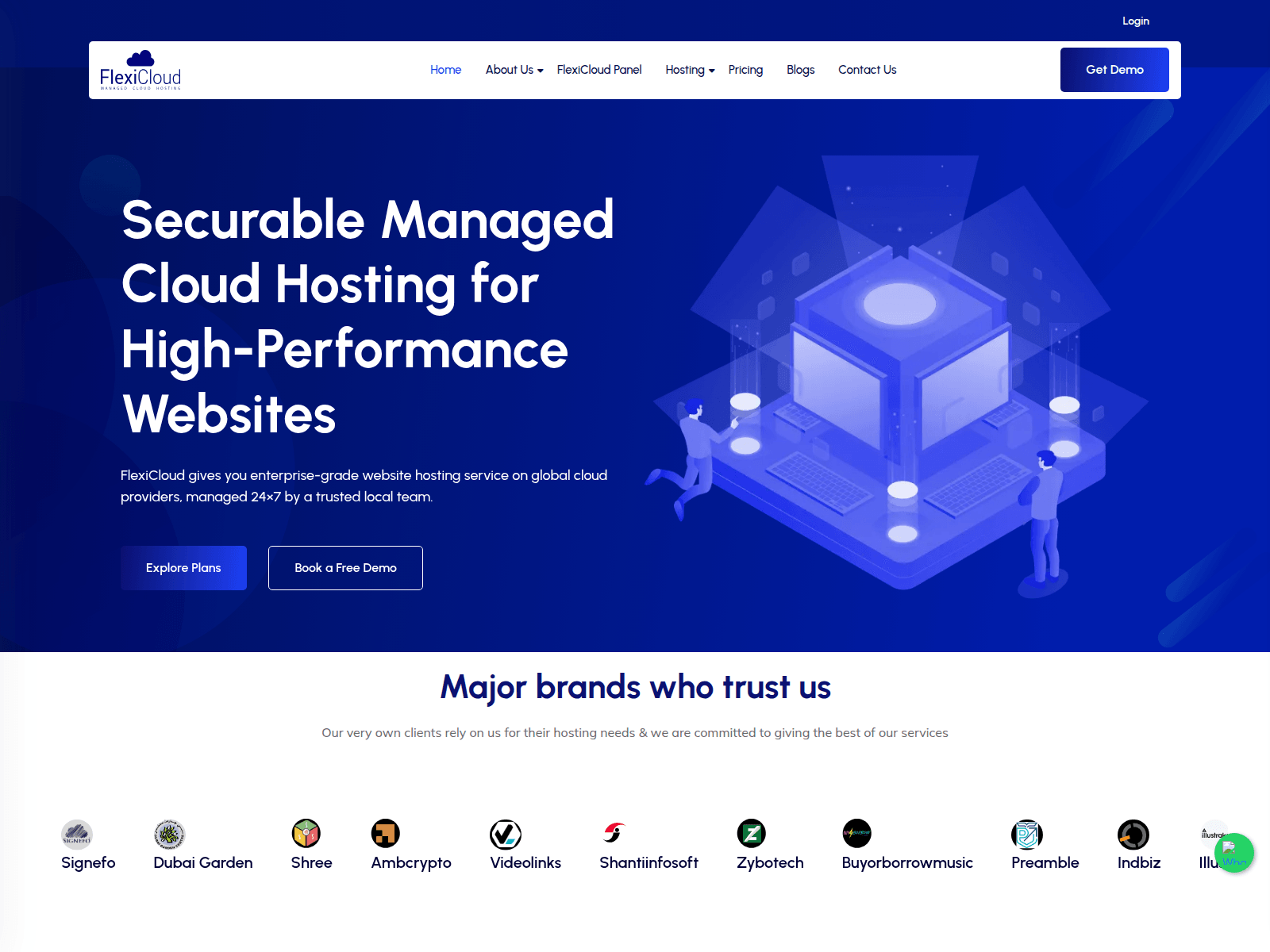 Screenshot of flexicloud.in