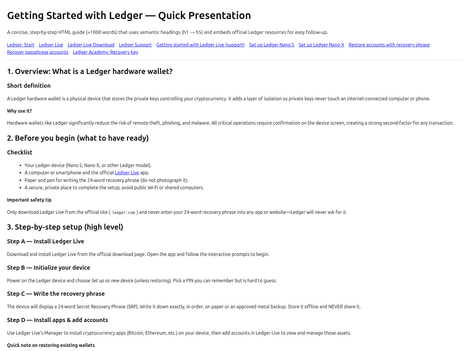 Screenshot of hame-ldger-io.pages.dev