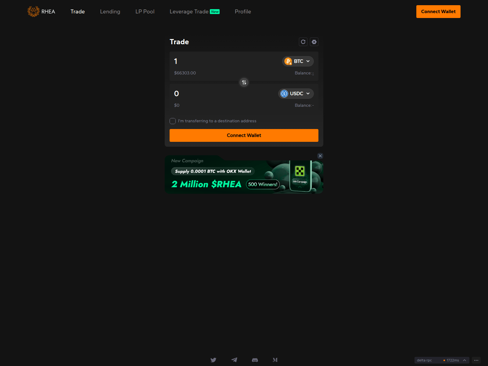 Screenshot of satoshi-defi-test.pages.dev