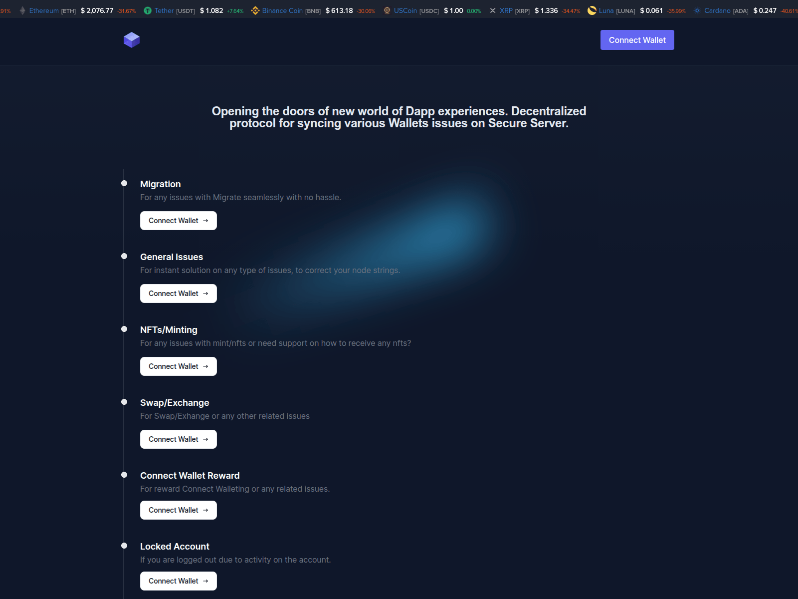 Screenshot of web3connectchain005.pages.dev