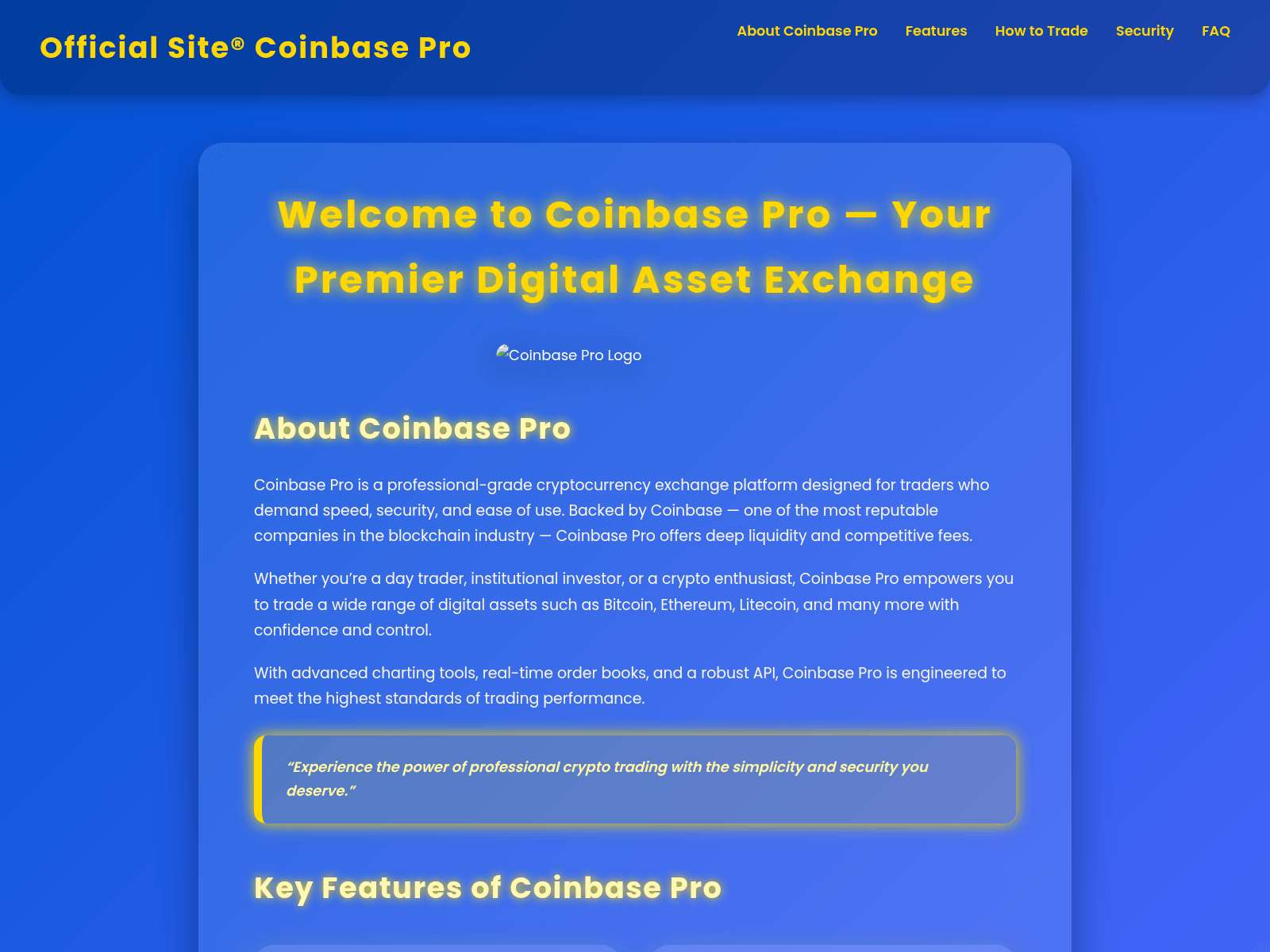 Screenshot of coinspro.pages.dev