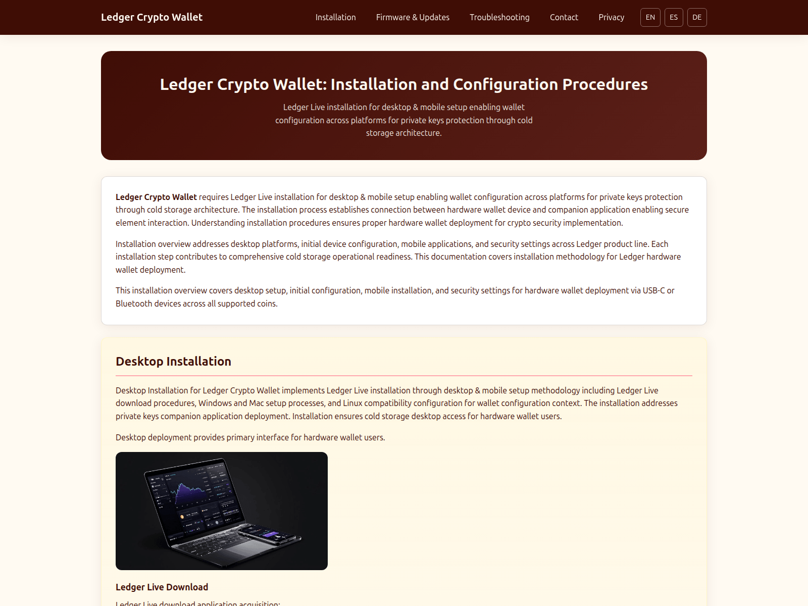 Forensic screenshot of ledger-crypto-wallet-install.com