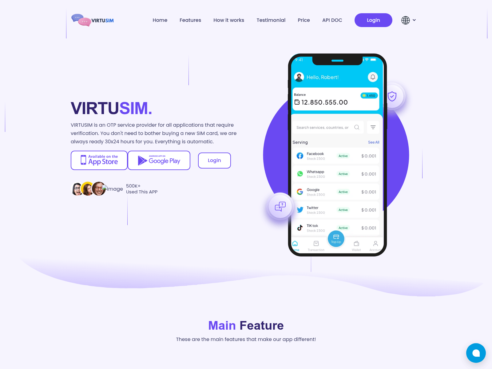 Forensic screenshot of virtusim.com