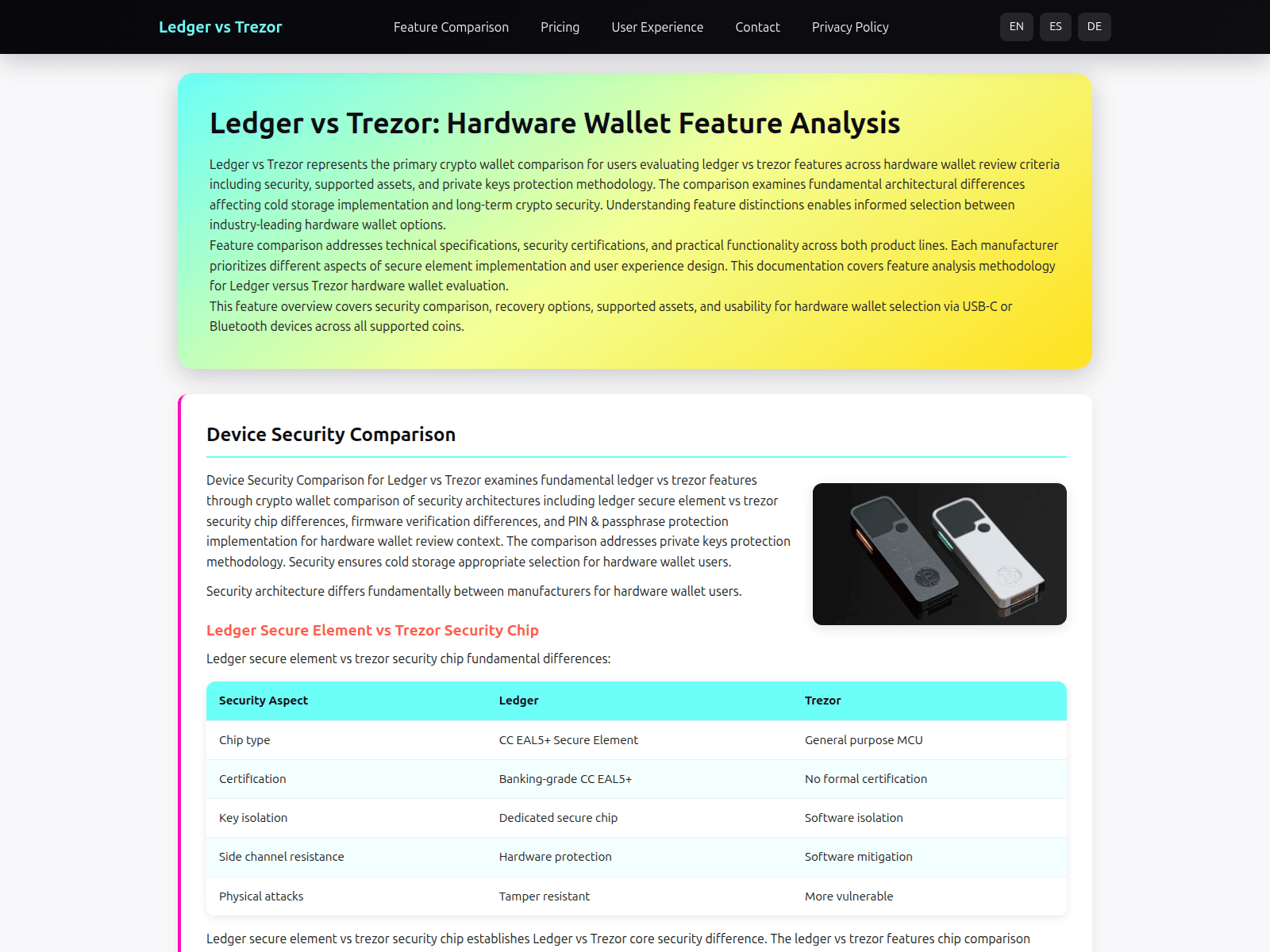 Forensic screenshot of ledger-vs-trezor.com
