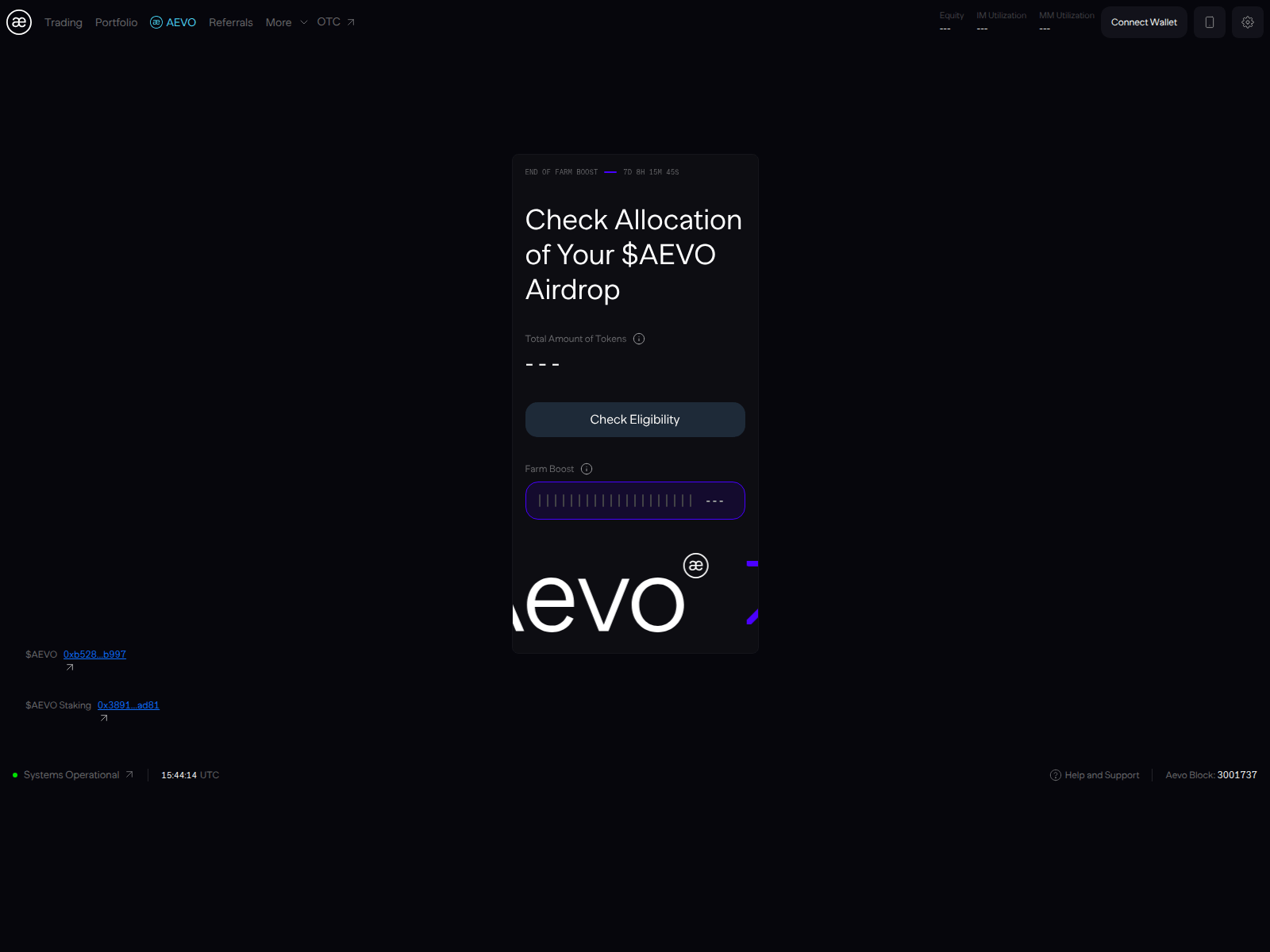 Forensic screenshot of launchpool--aevo.pages.dev