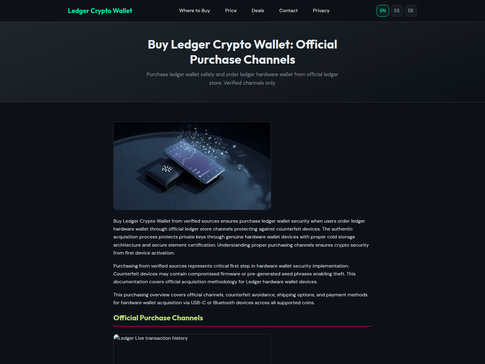 Forensic screenshot of ledger-crypto-wallet-official.com