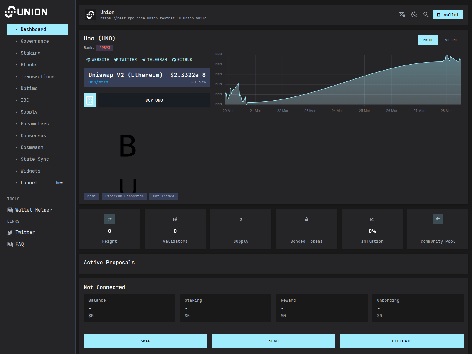 Screenshot of explorer-testnet-10.pages.dev