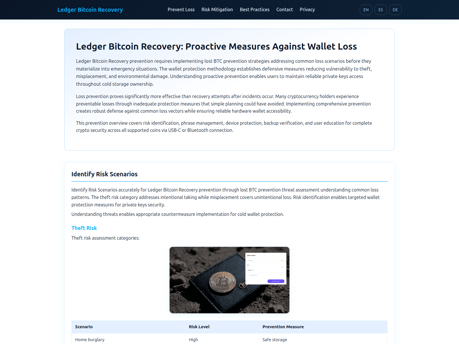 Forensic screenshot of ledger-bitcoin-recovery-loss.com
