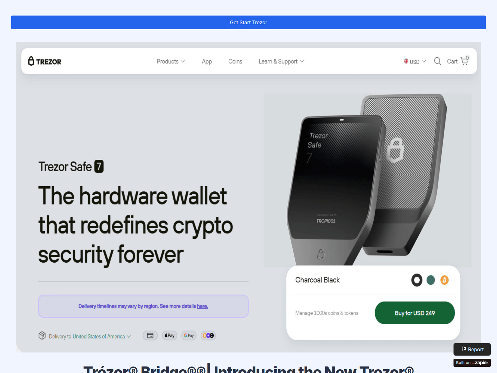 Forensic screenshot of enbridge.zapier.app