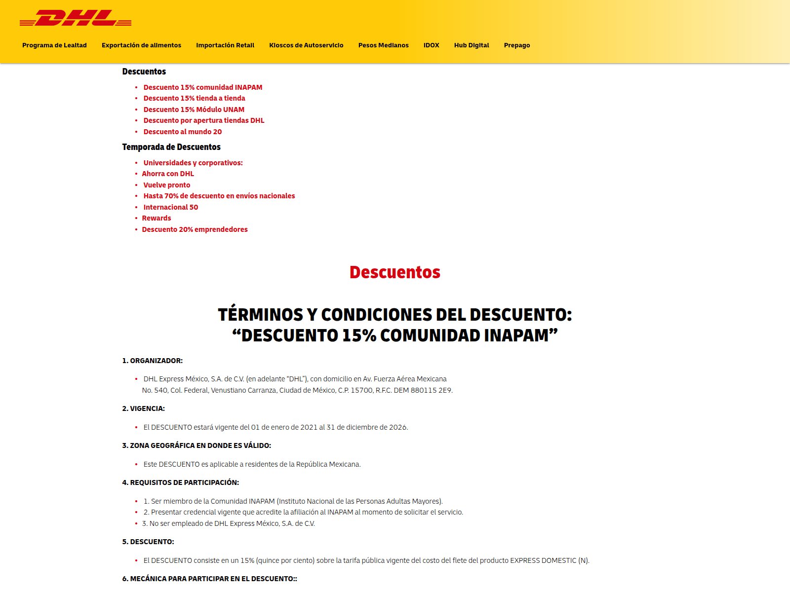 Forensic screenshot of dhlproductosyservicios.com
