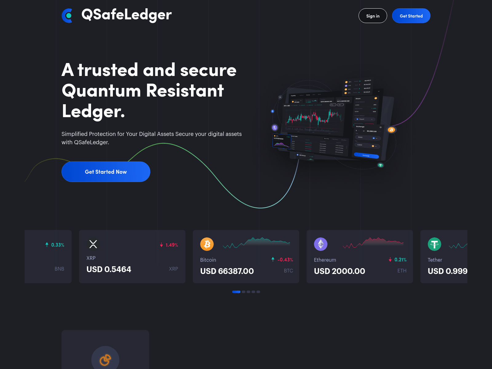 Forensic screenshot of qsafeledger.com