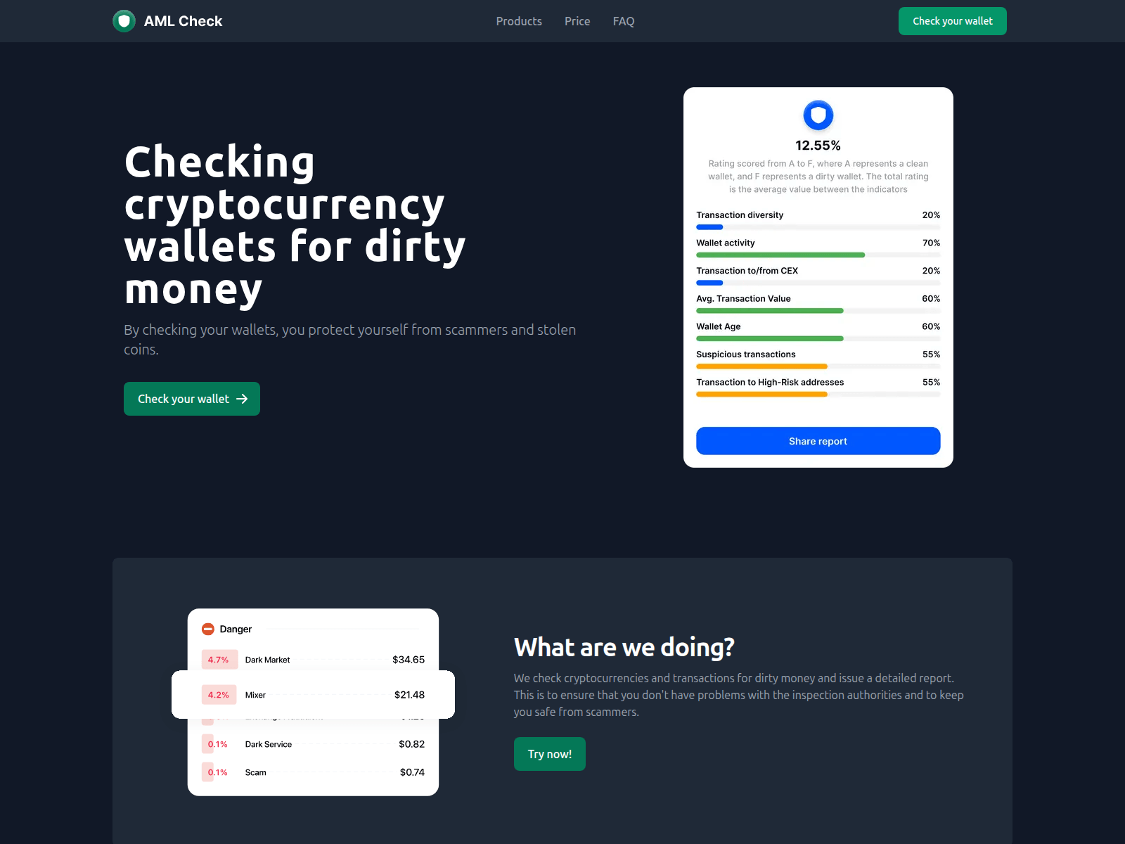 Forensic screenshot of aml-crypto-bot.one