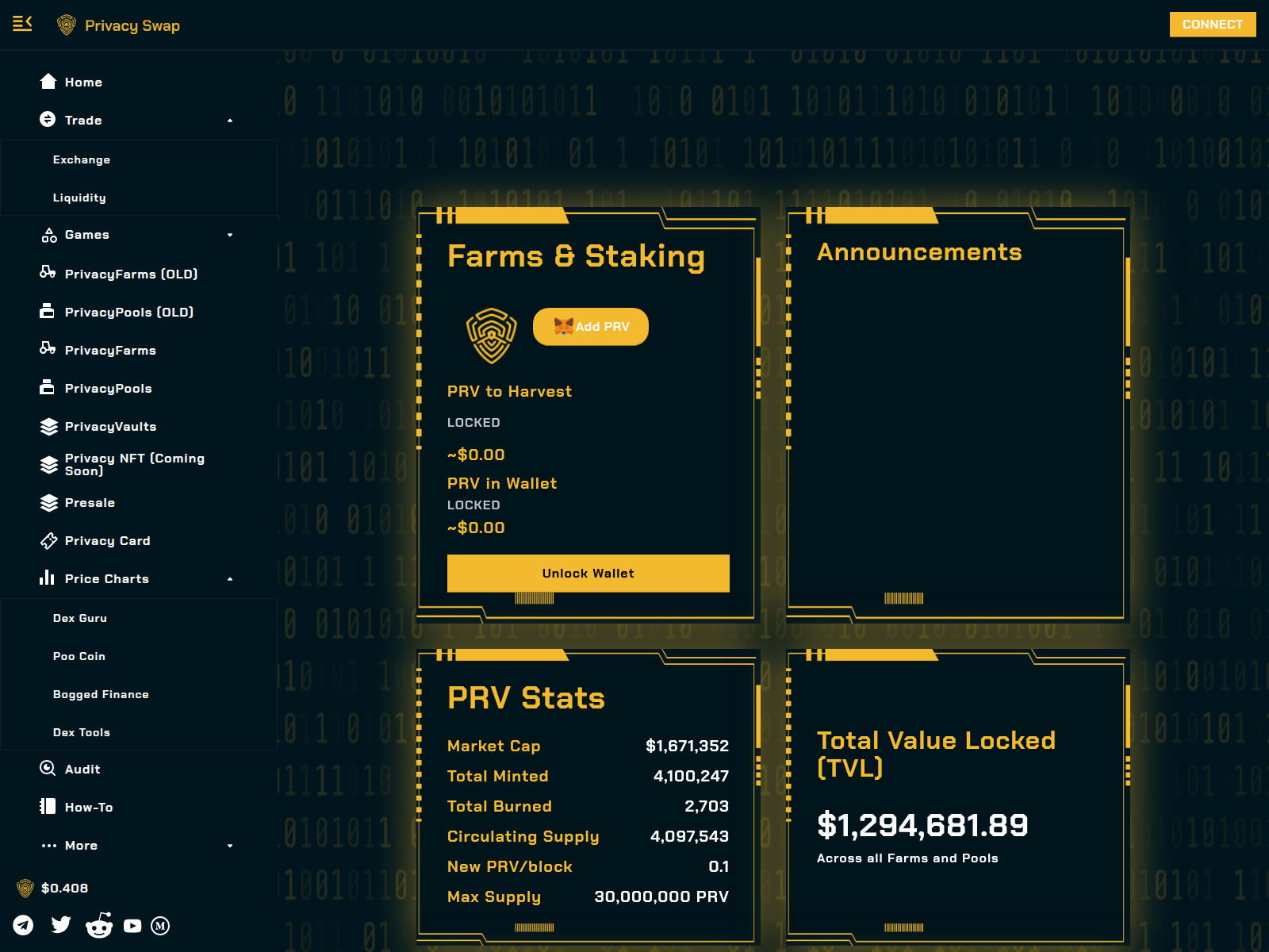 Forensic screenshot of prv-busd-presale.pages.dev