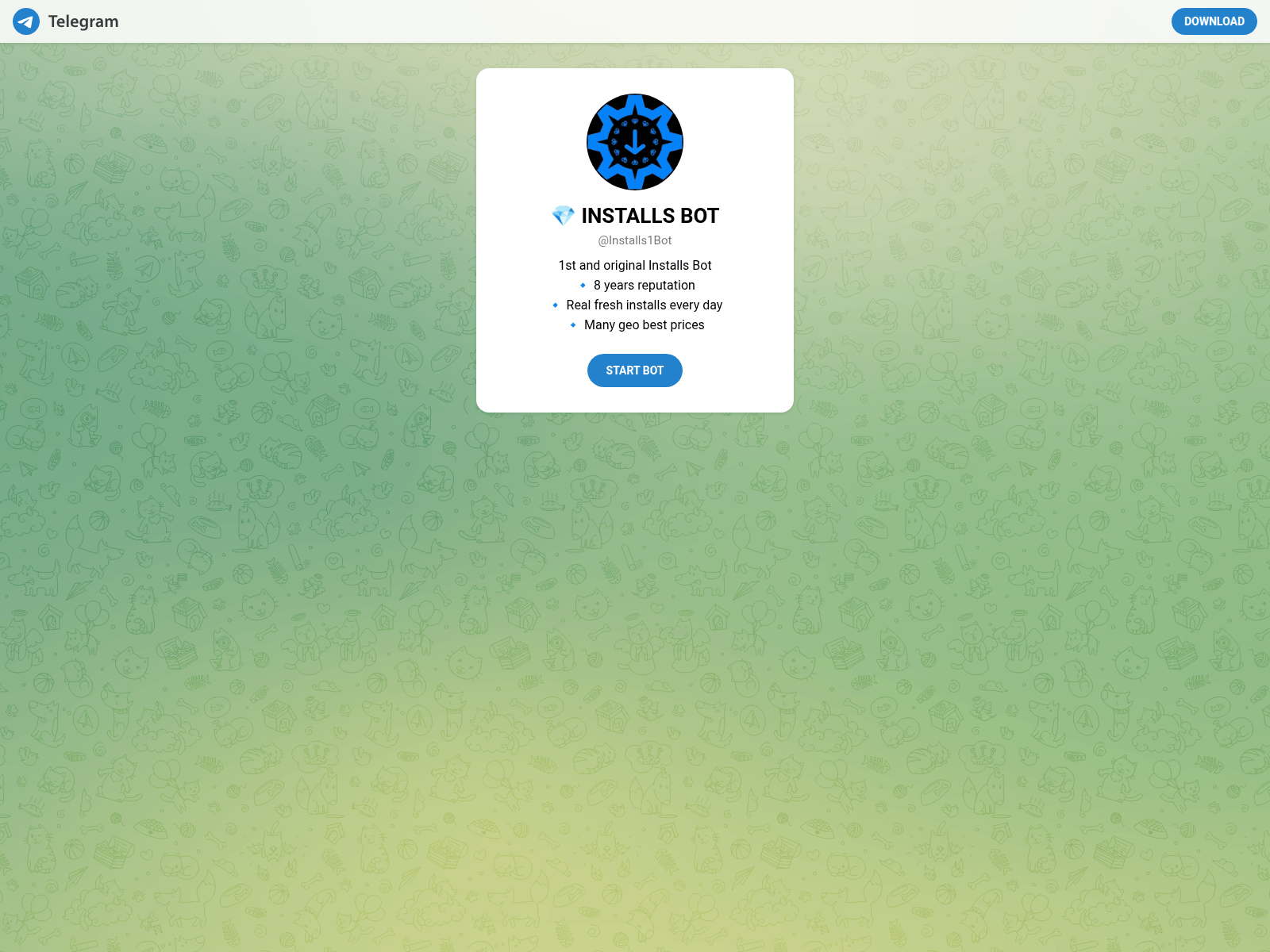 Screenshot of installsbot.com