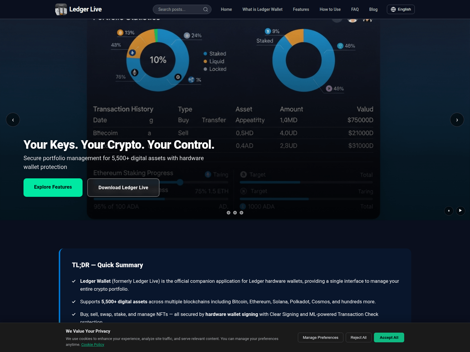 Screenshot of ledgerlivewallet.co.com