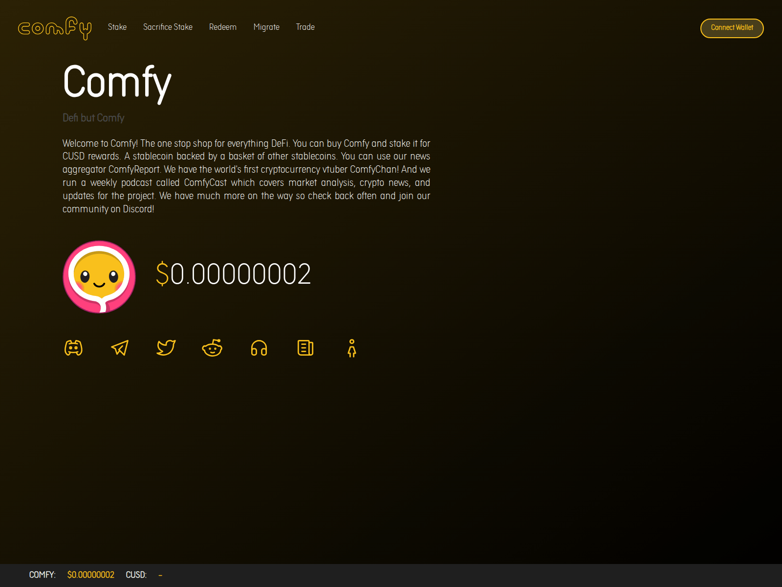Screenshot of comfy2website.pages.dev